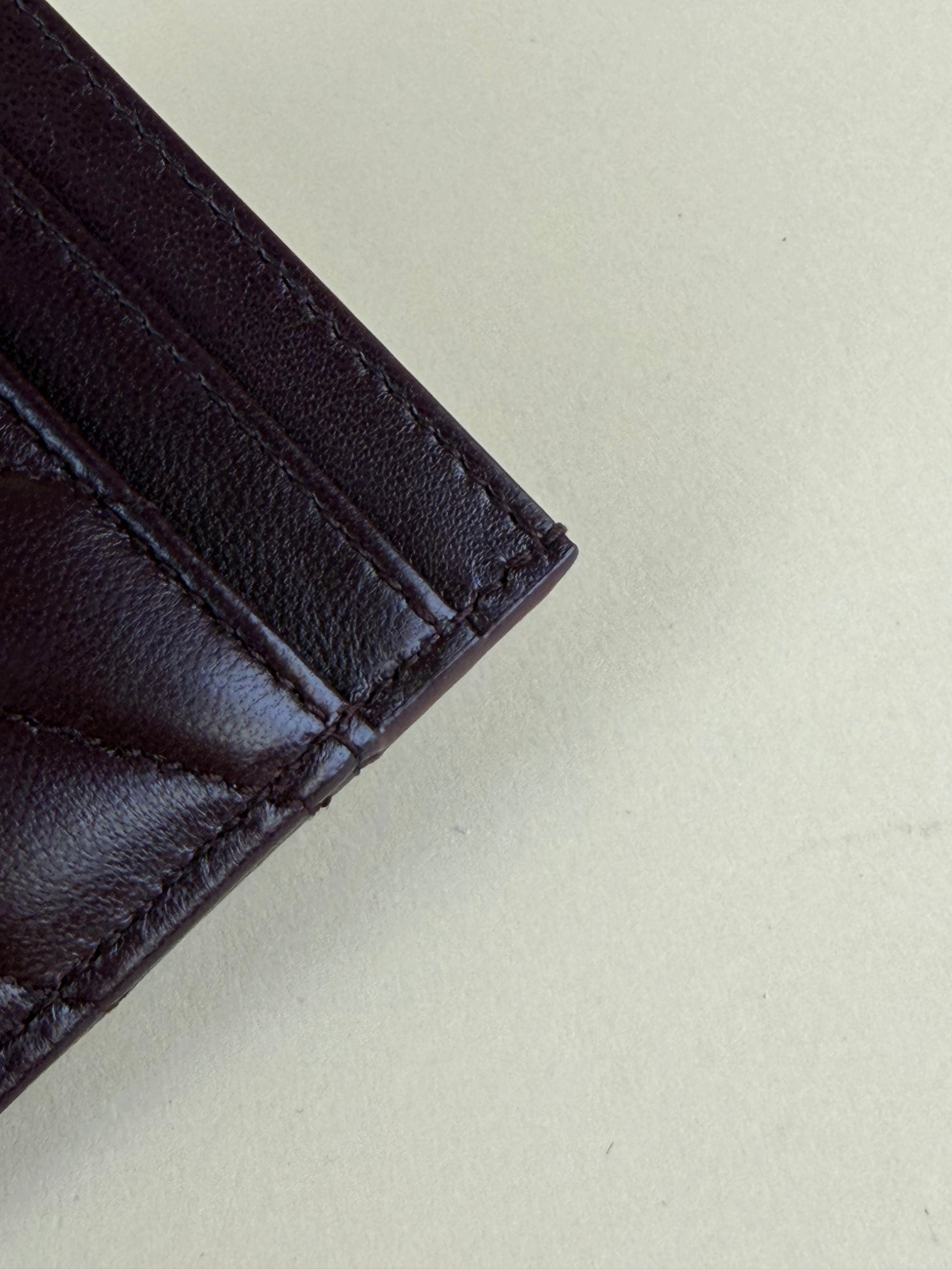 YSL Burgundy Cassandre Card Holder