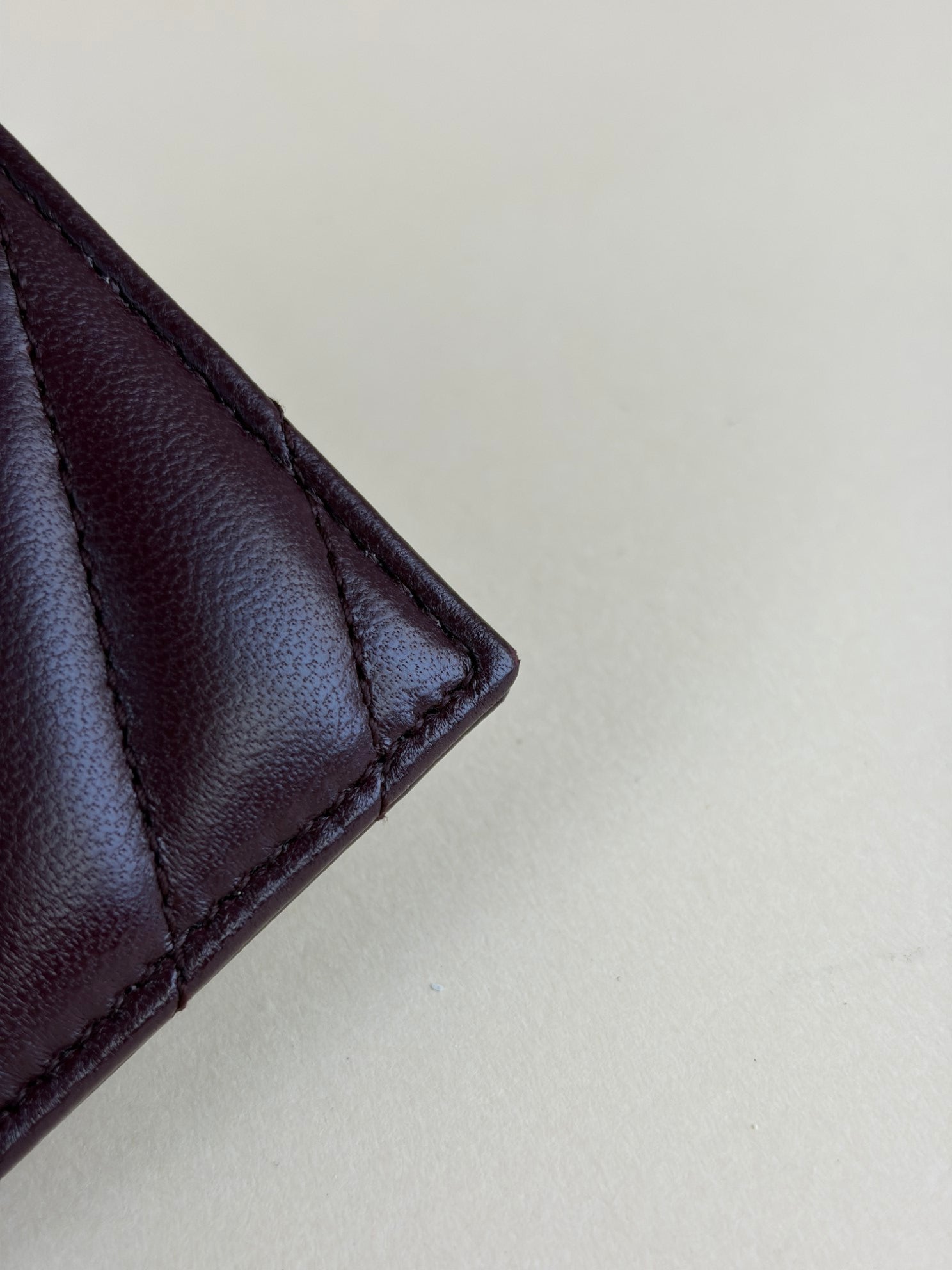 YSL Burgundy Cassandre Card Holder