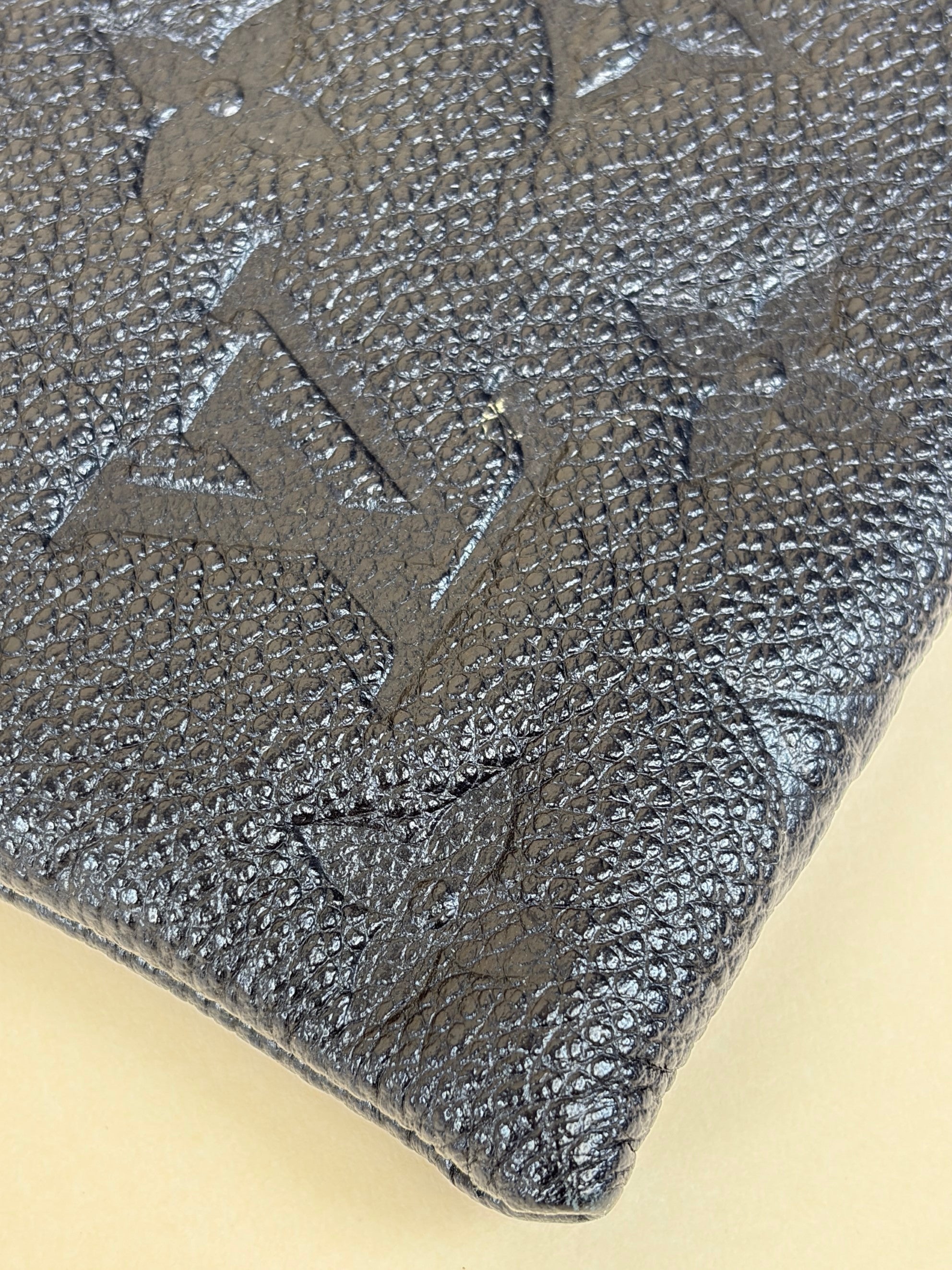 Louis Vuitton Black monogram Daily Imprinted Zip Clutch
