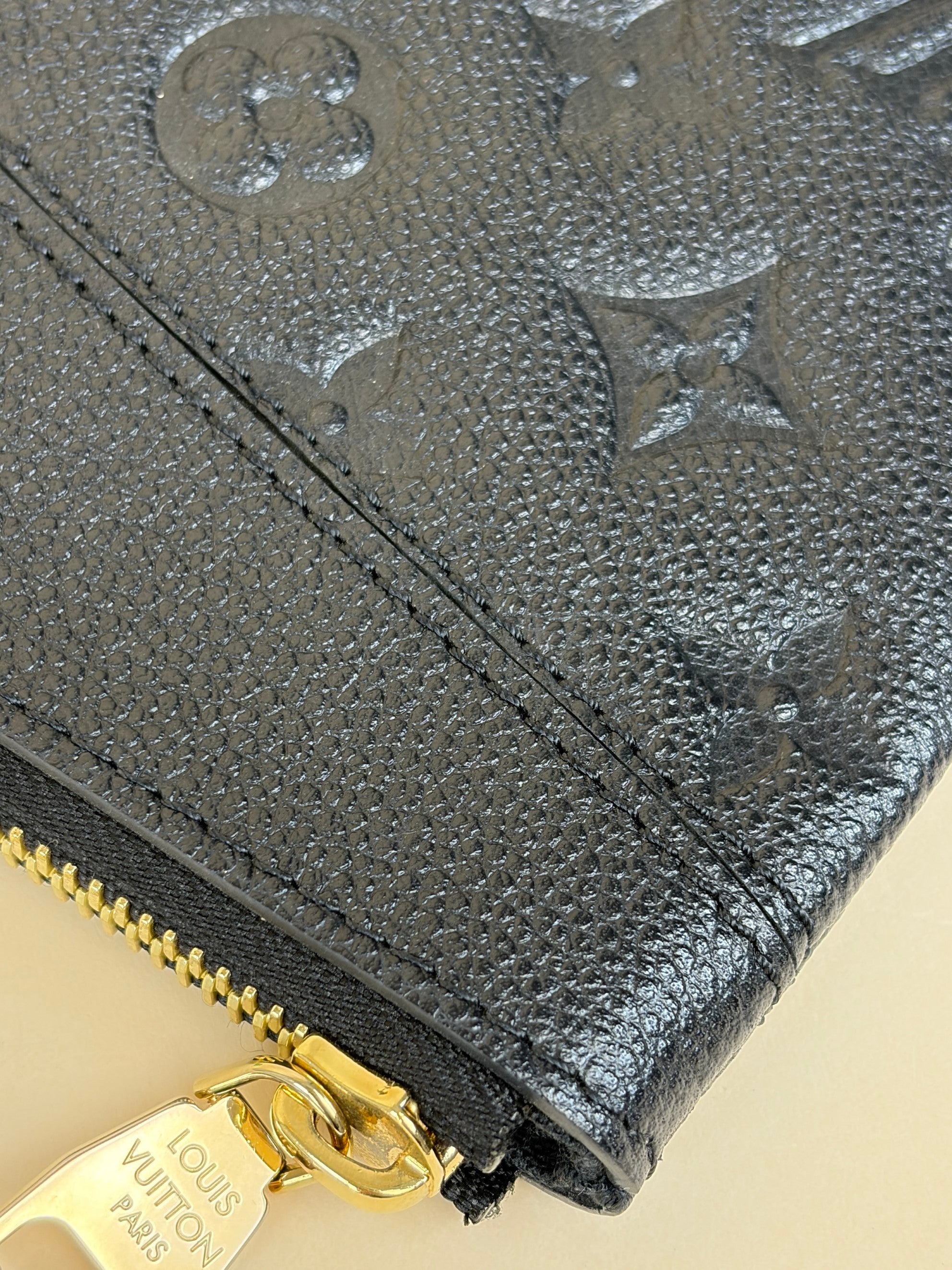 Louis Vuitton Black monogram Daily Imprinted Zip Clutch