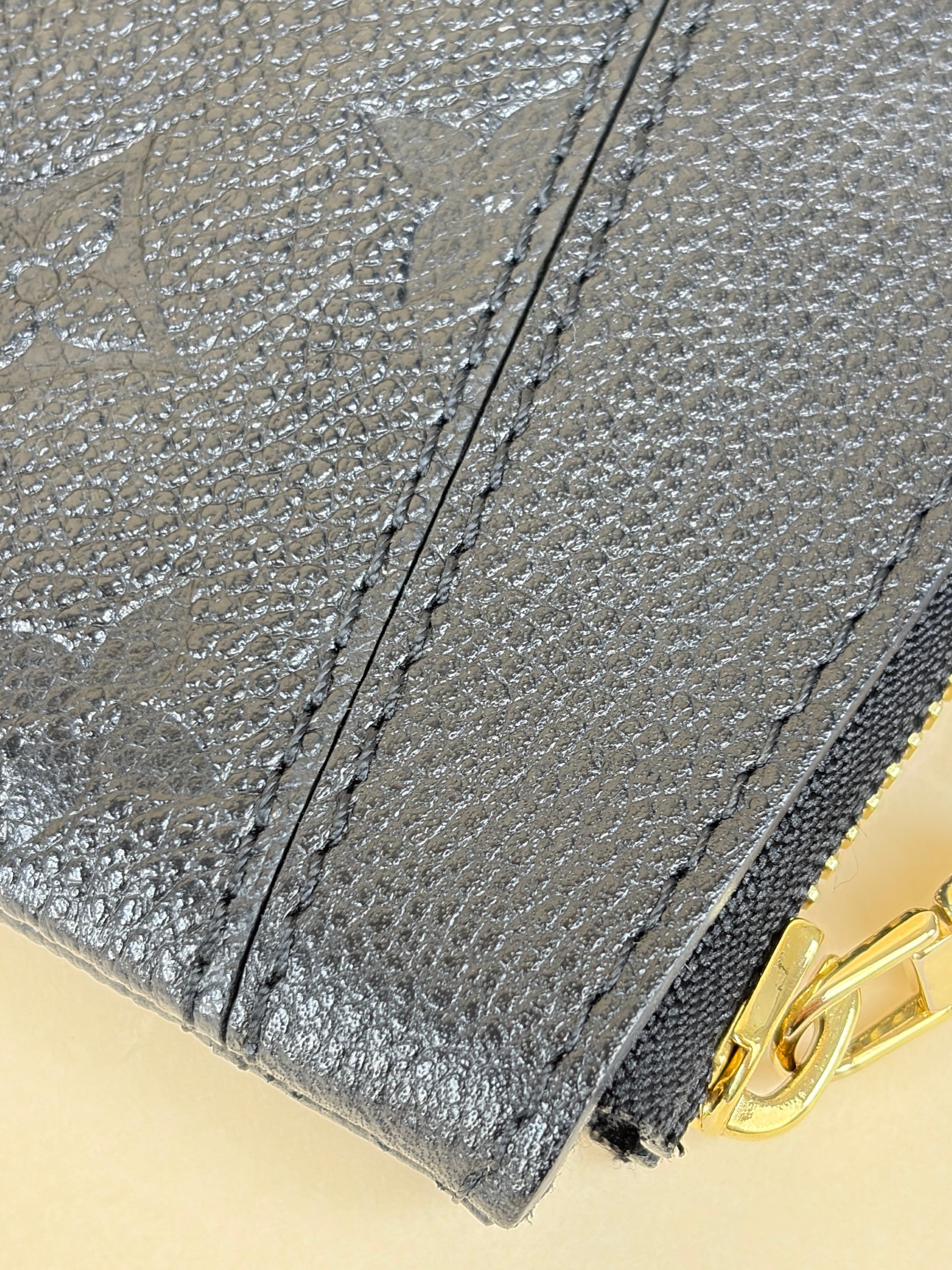 Louis Vuitton Black monogram Daily Imprinted Zip Clutch