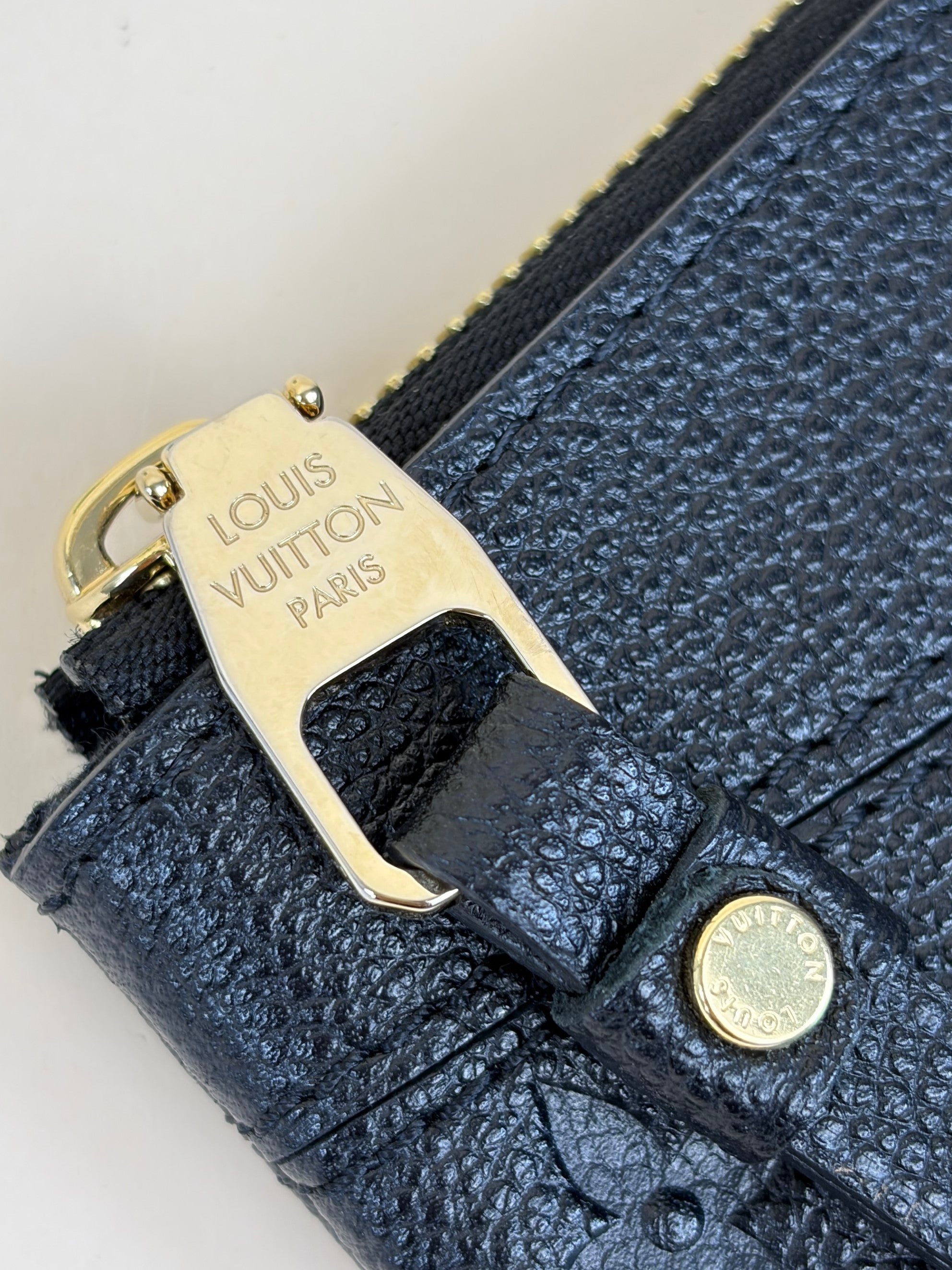 Louis Vuitton Black monogram Daily Imprinted Zip Clutch