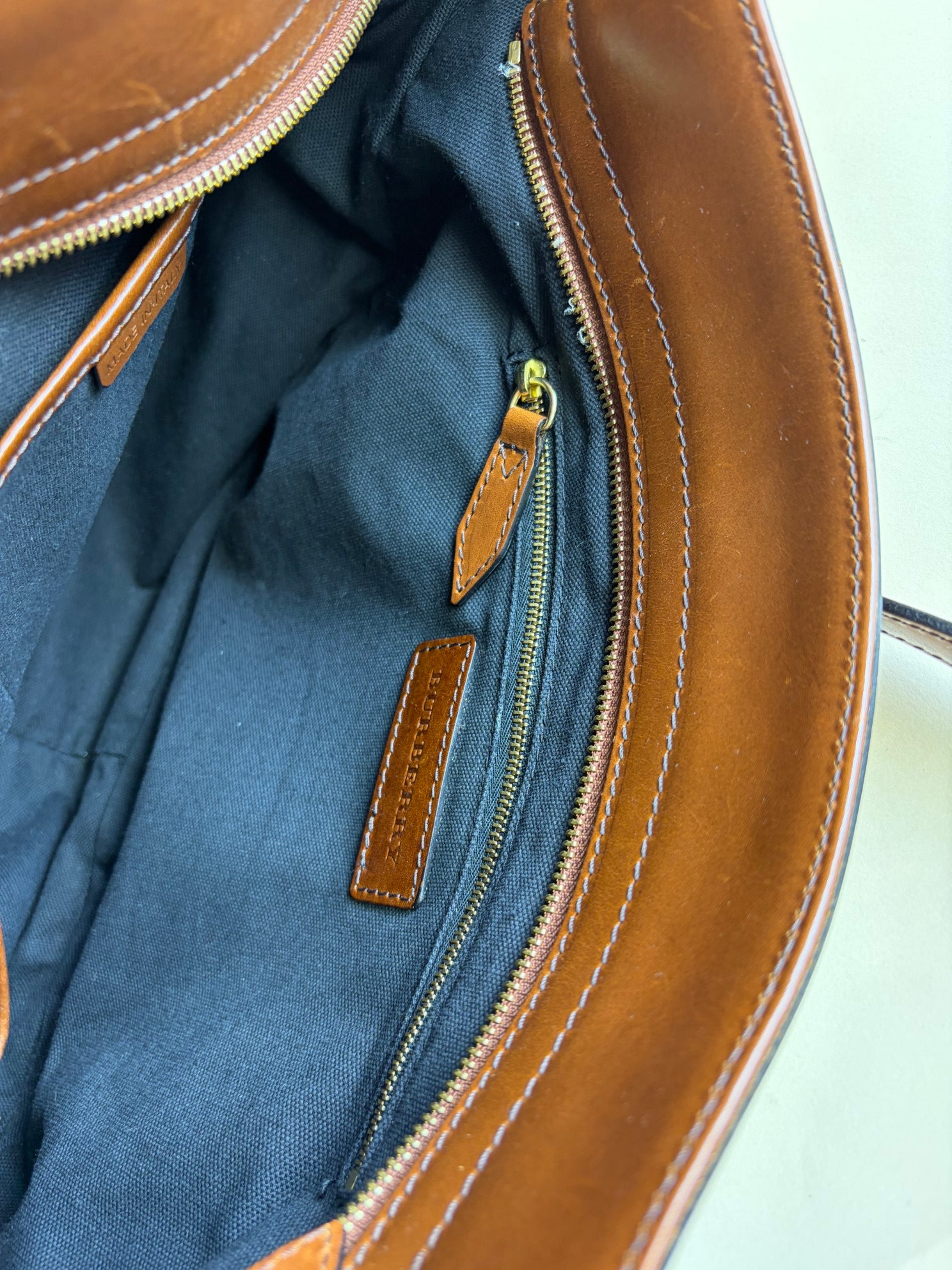 Burberry Camel Dutton Bridle House Check Small Hobo Bag