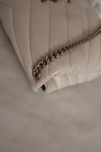 YSL Light Beige Loulou Chain Bag