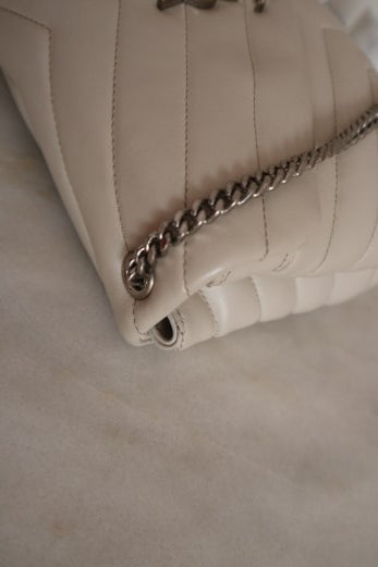 YSL Light Beige Loulou Chain Bag