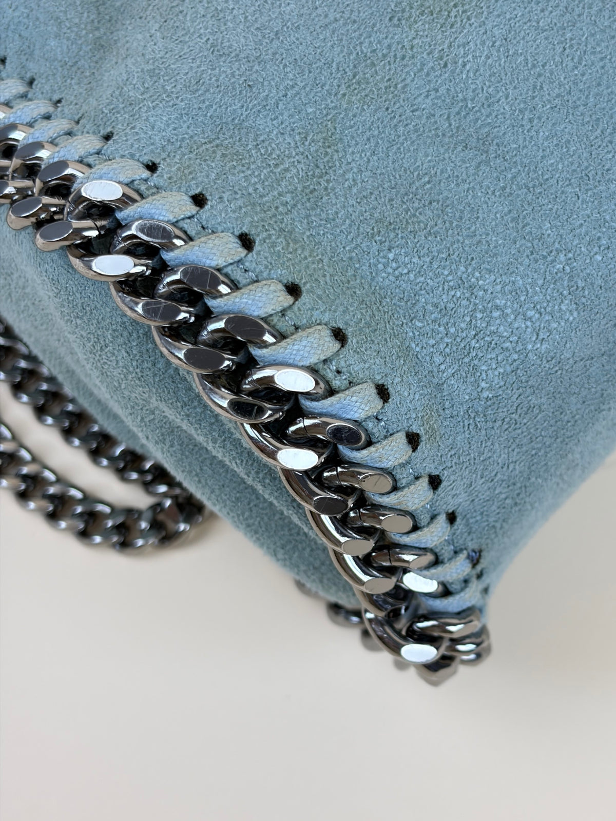 Stella Mccartney light blue Falabella mini tote bag