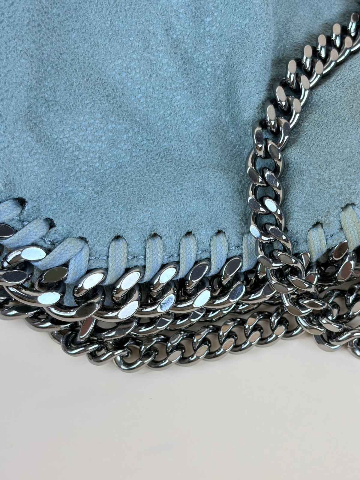 Stella Mccartney light blue Falabella mini tote bag