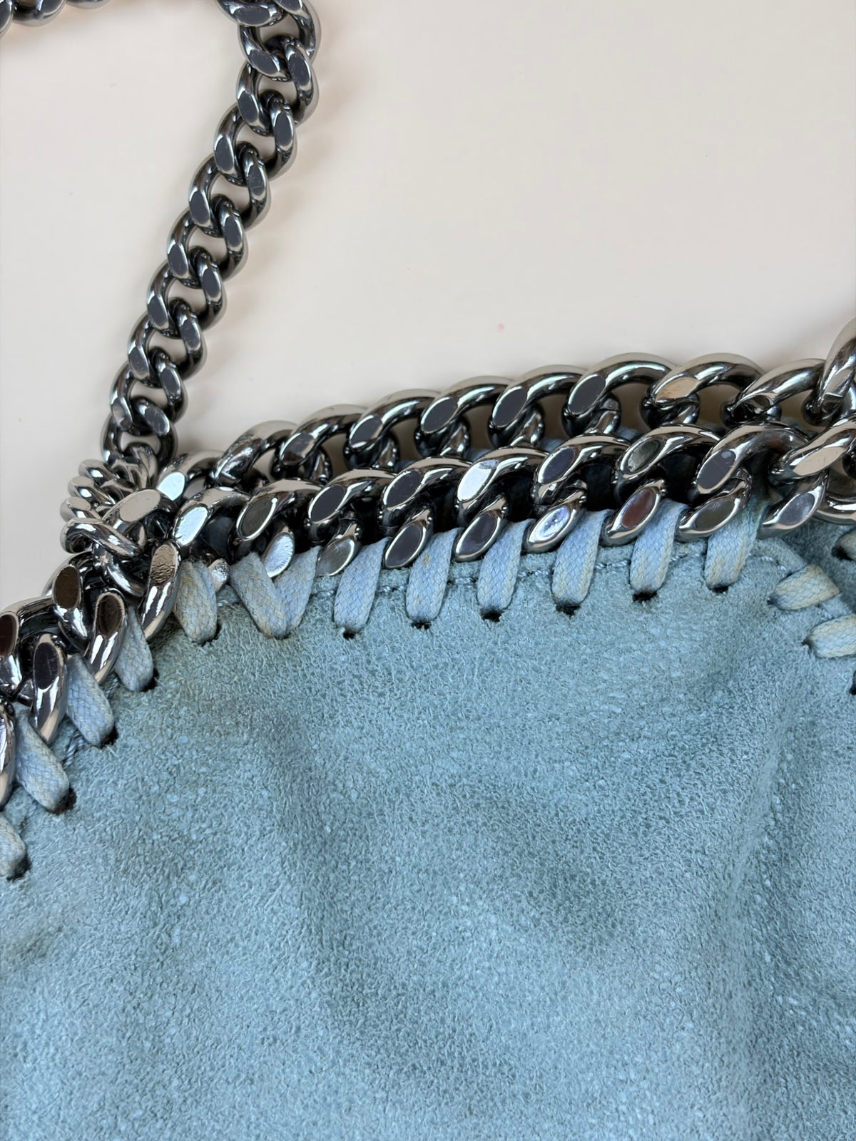 Stella Mccartney light blue Falabella mini tote bag