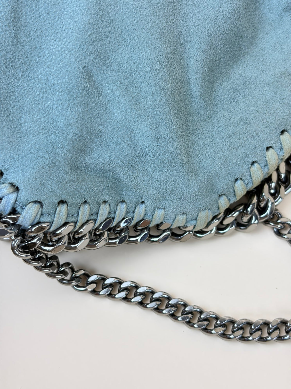 Stella Mccartney light blue Falabella mini tote bag