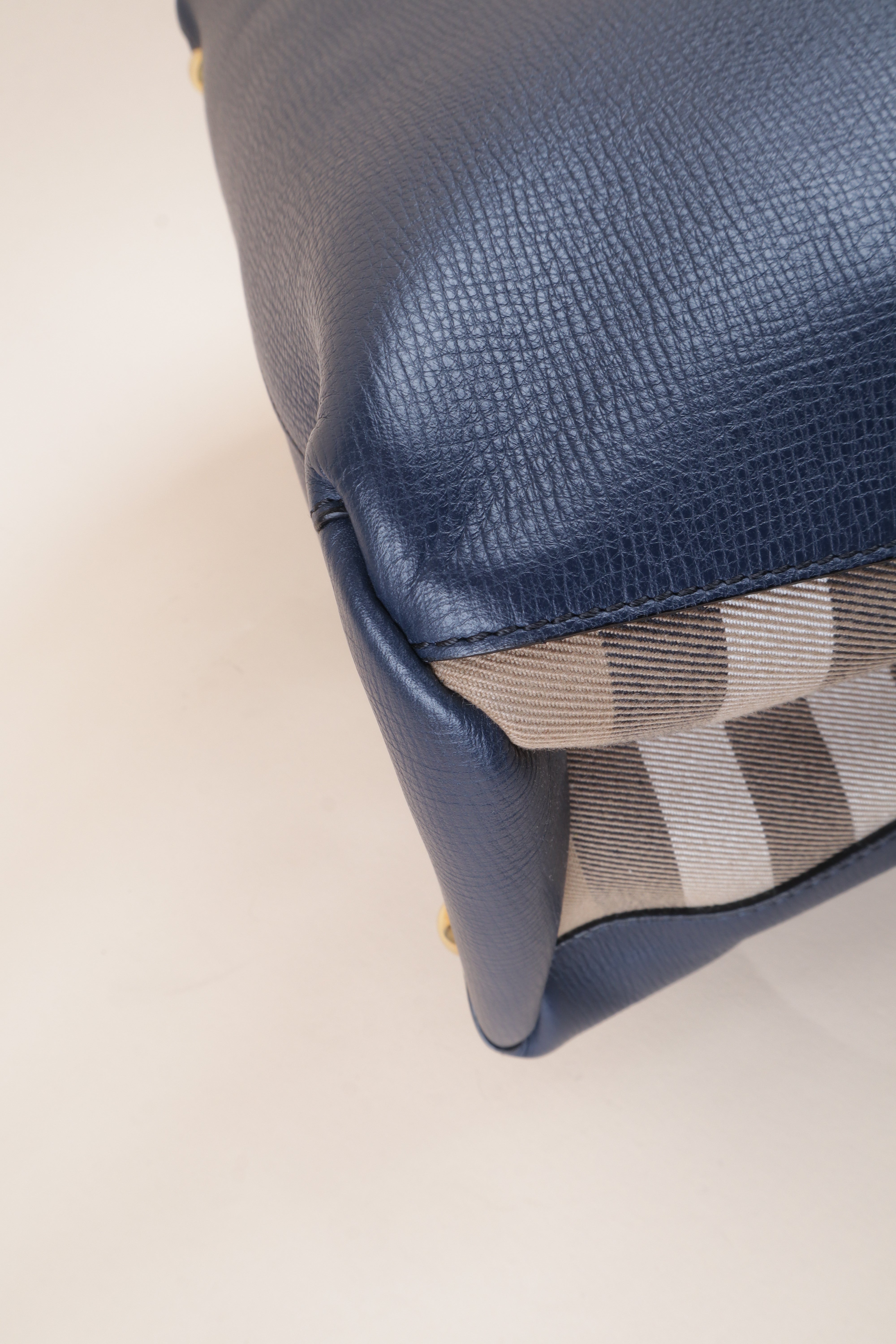 Burberry blue Medium  Banner Top Handle Bag