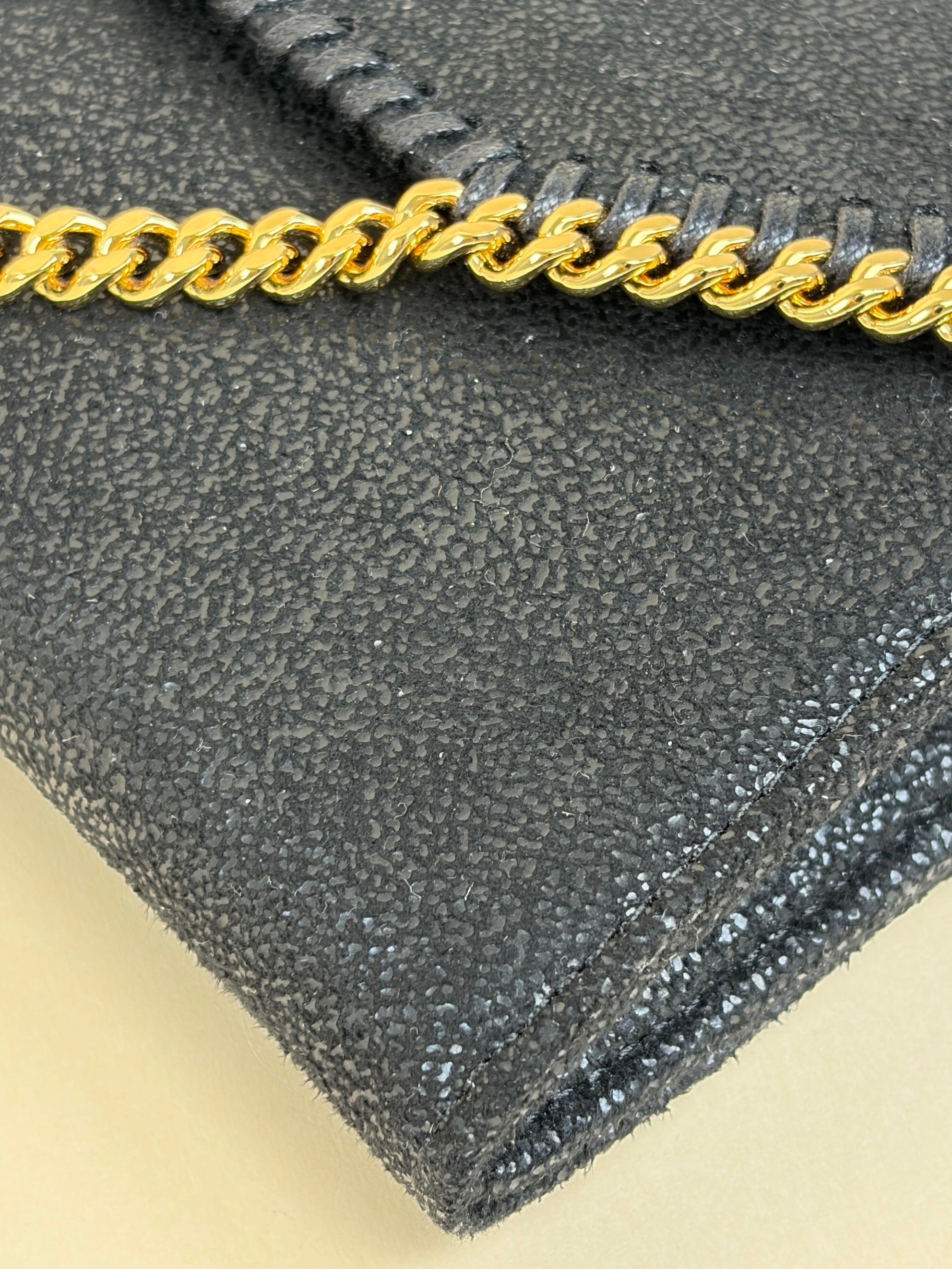 Stella McCartney black Falabella continental wok