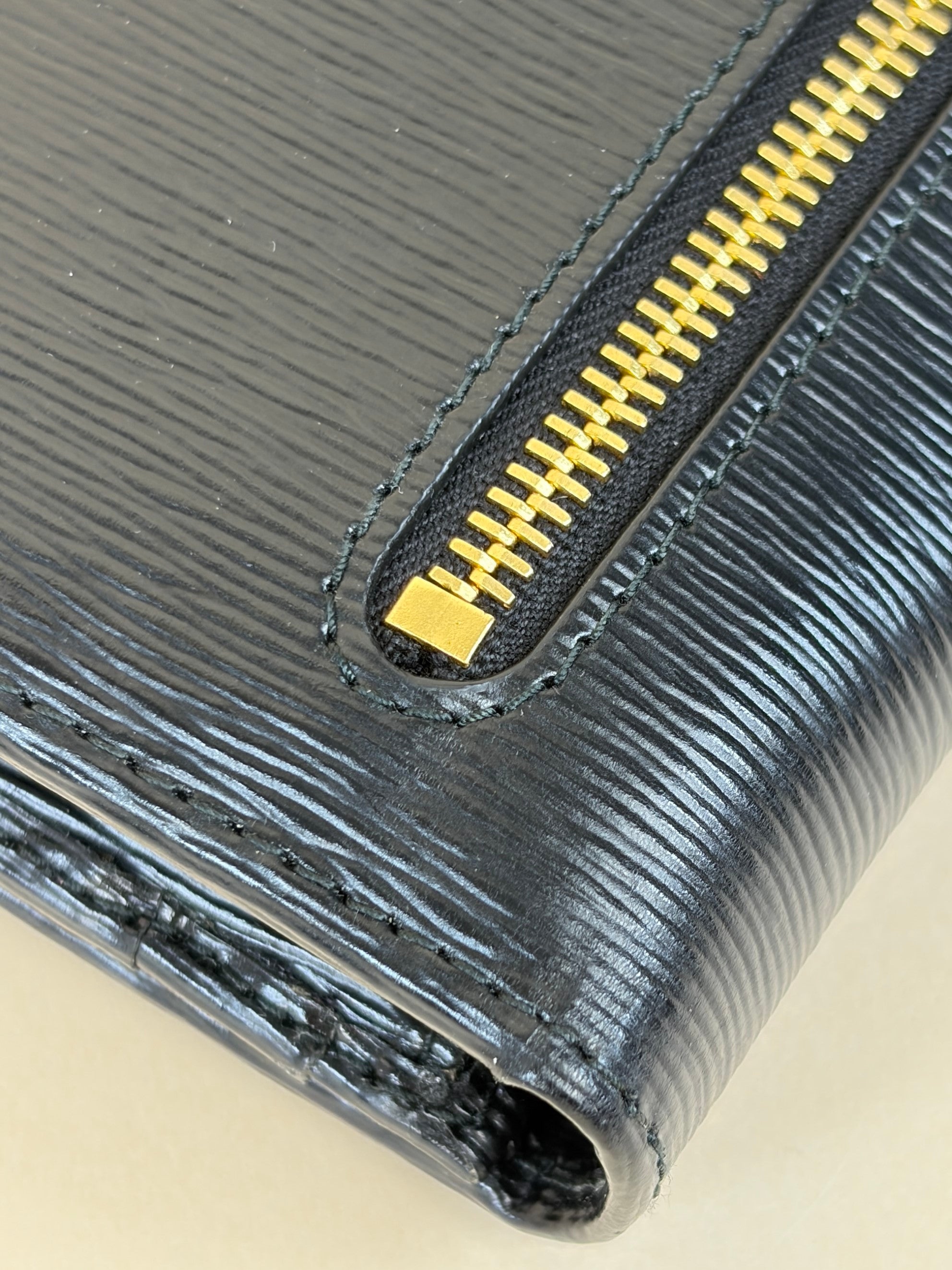 Prada black vitello move leather continental wallet
