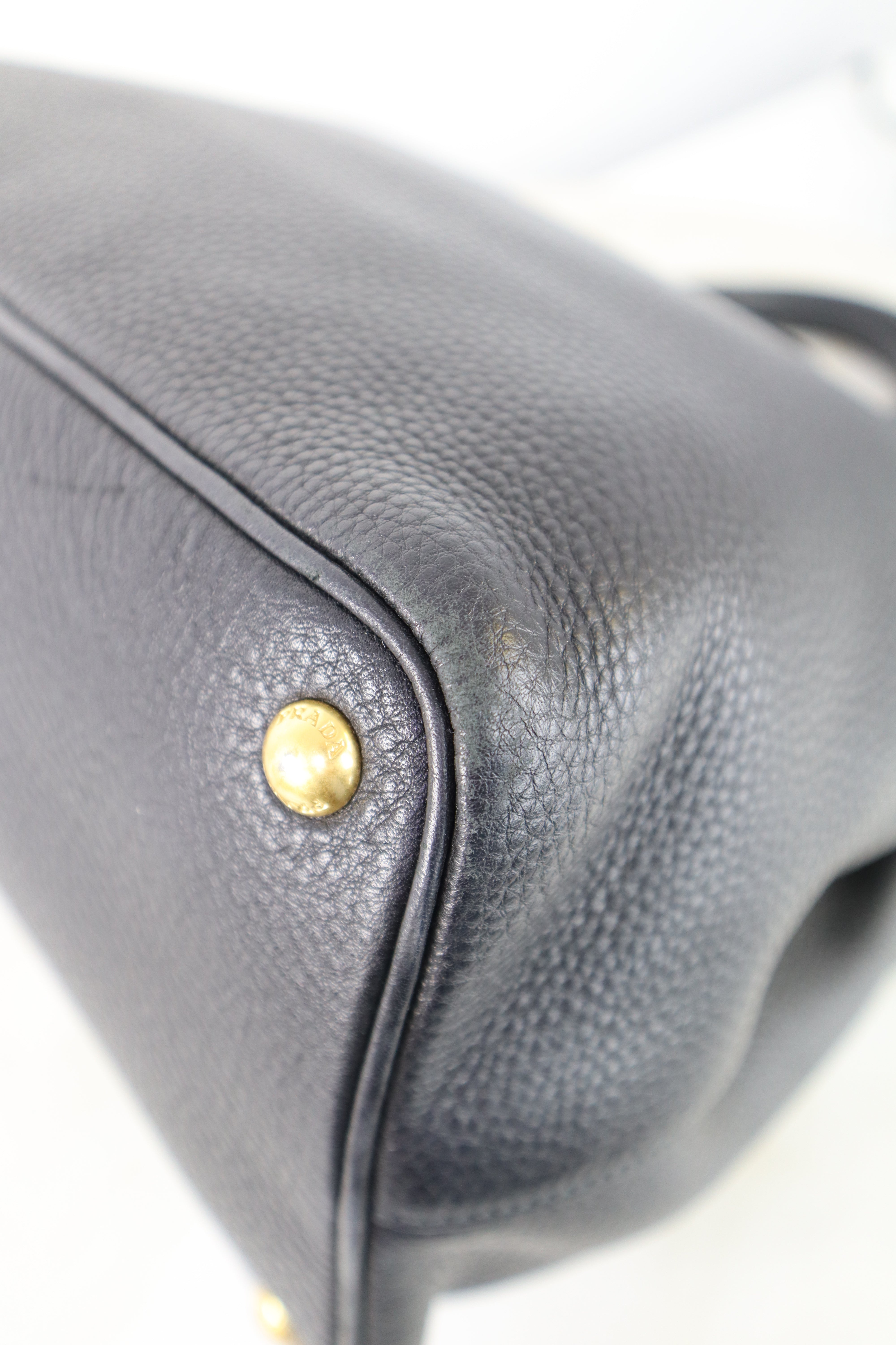 Prada Black Convertible Shopping Top Handle Bag