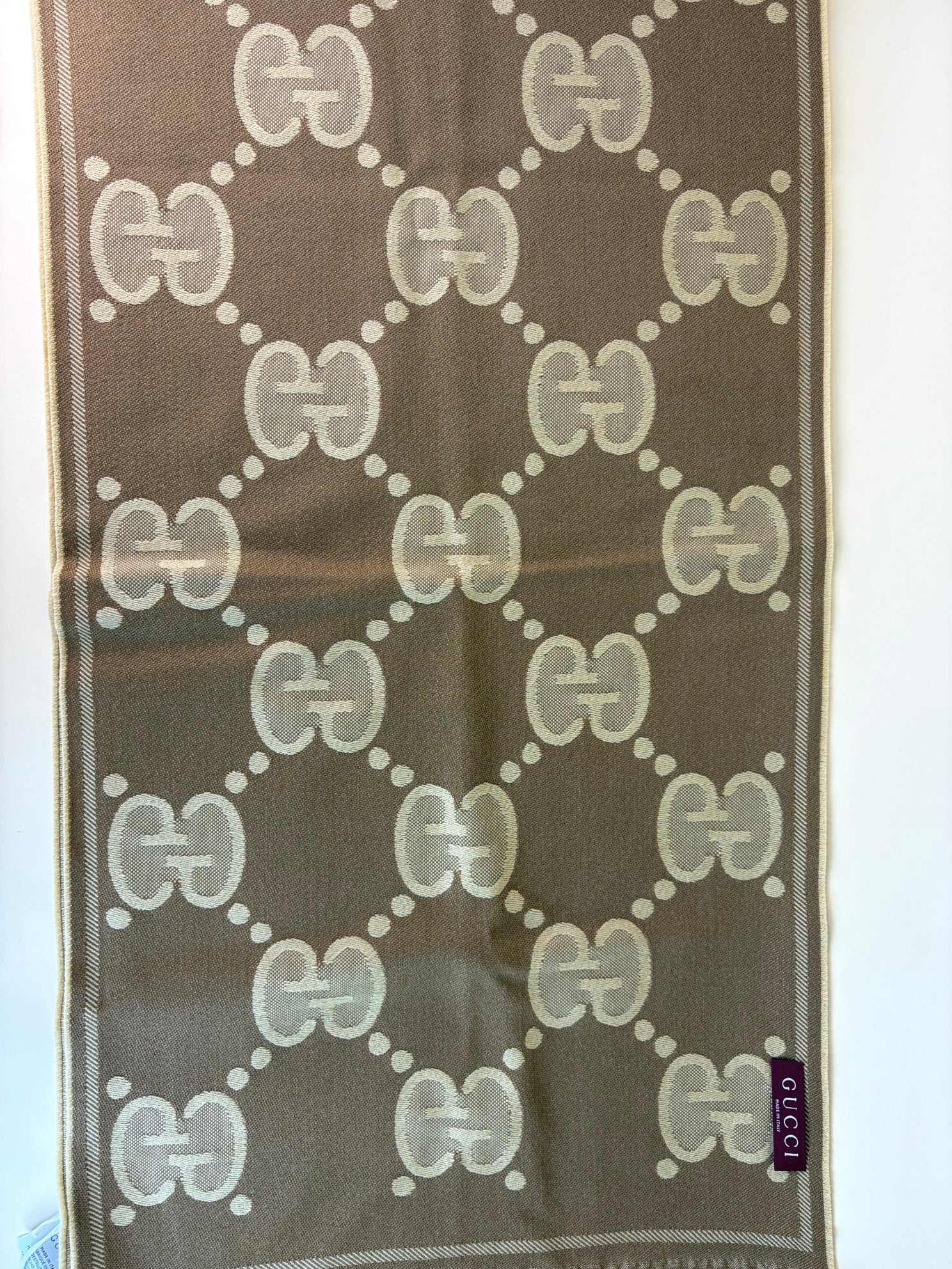 Gucci Bicolor GG Wool Scarf