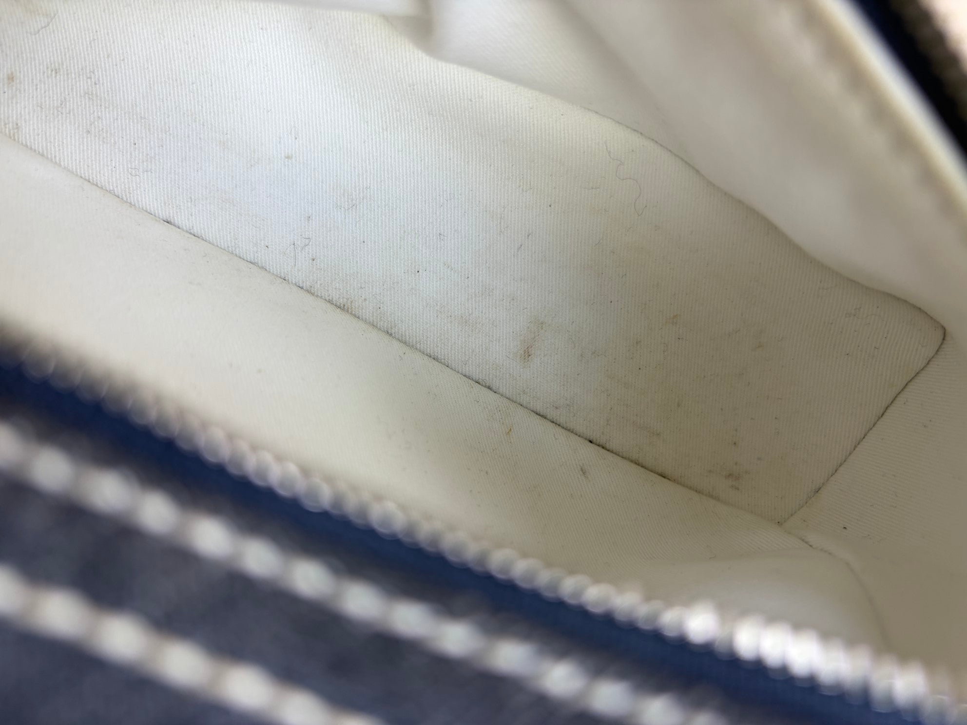 Loro Piana denim l 19 extra pocket pouch blue warm tan cross body