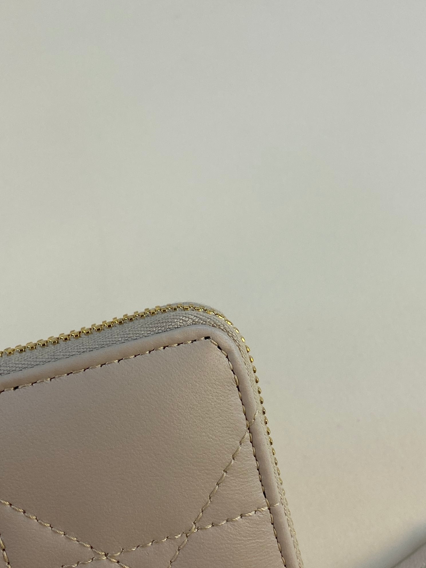Christian Dior Beige Miss Caro Voyageur Slim Wallet