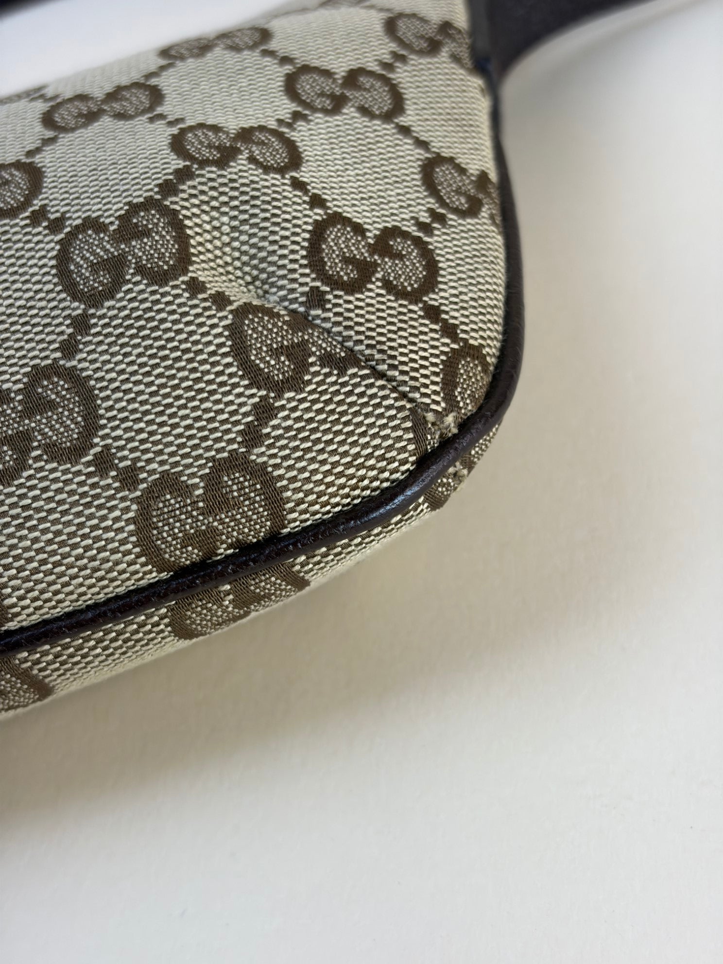 Gucci Bicolor GG Monogram Boat Pouch Bag