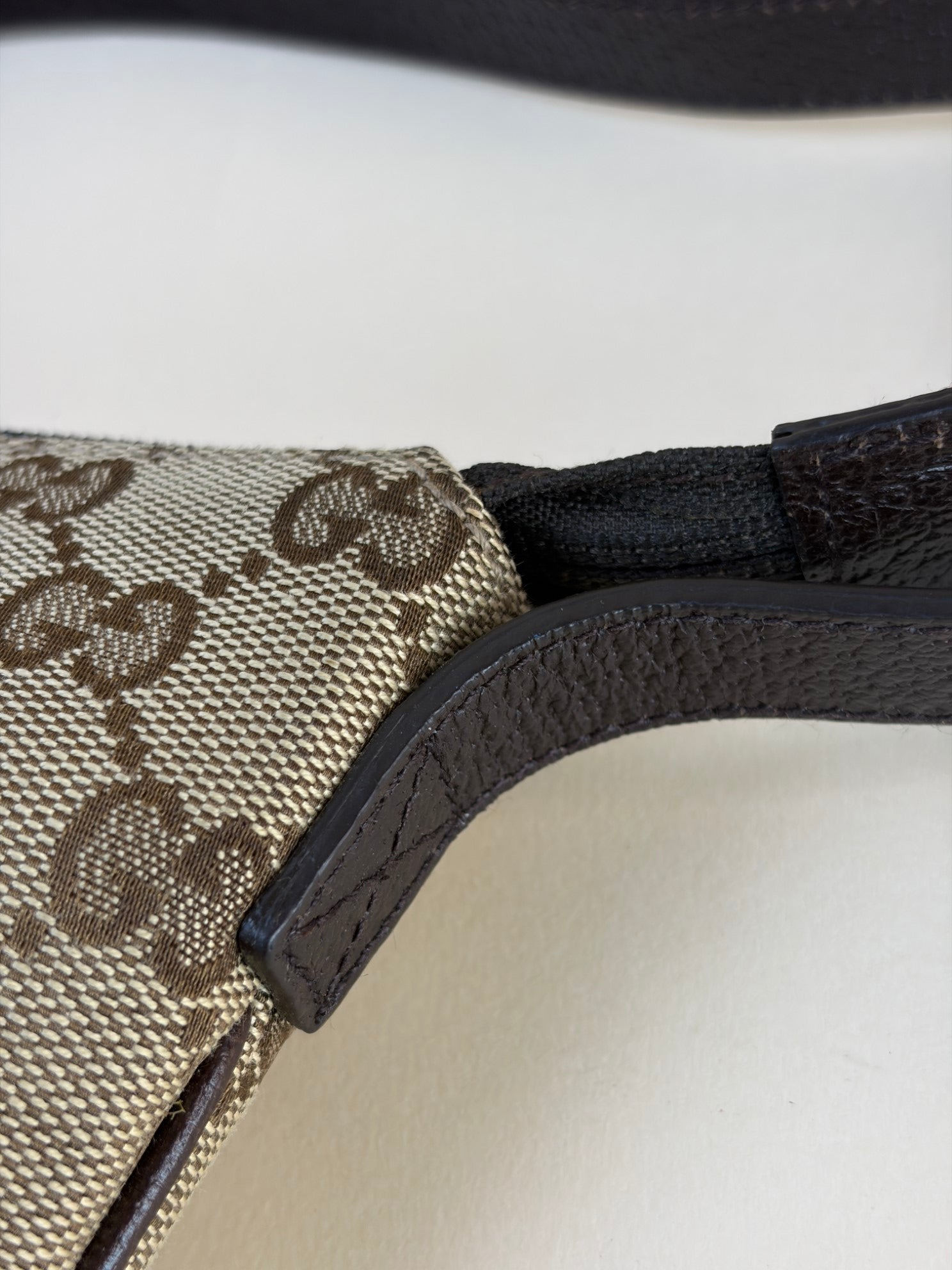 Gucci Bicolor GG Monogram Boat Pouch Bag