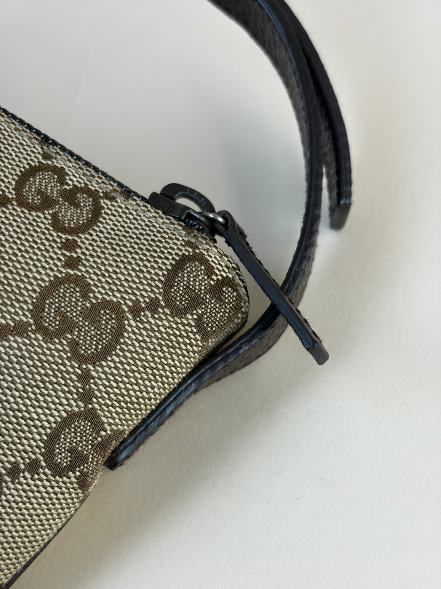 Gucci Bicolor GG Monogram Boat Pouch Bag