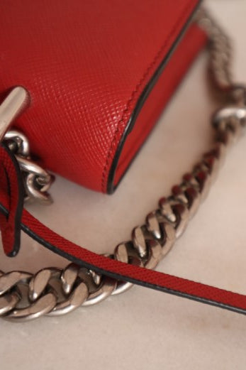 Prada Red Pattina Shoulder Bag