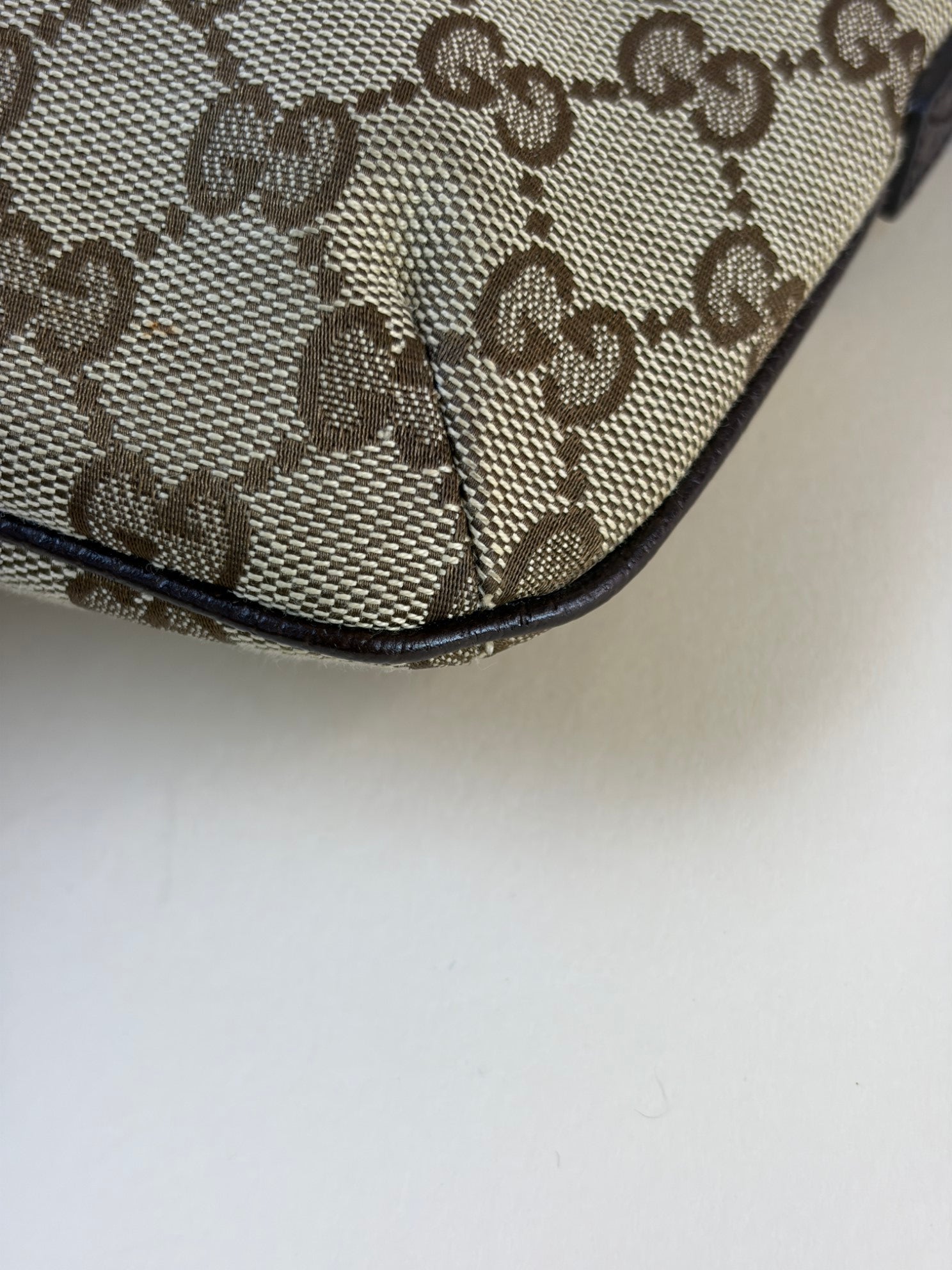 Gucci Bicolor GG Monogram Boat Pouch Bag