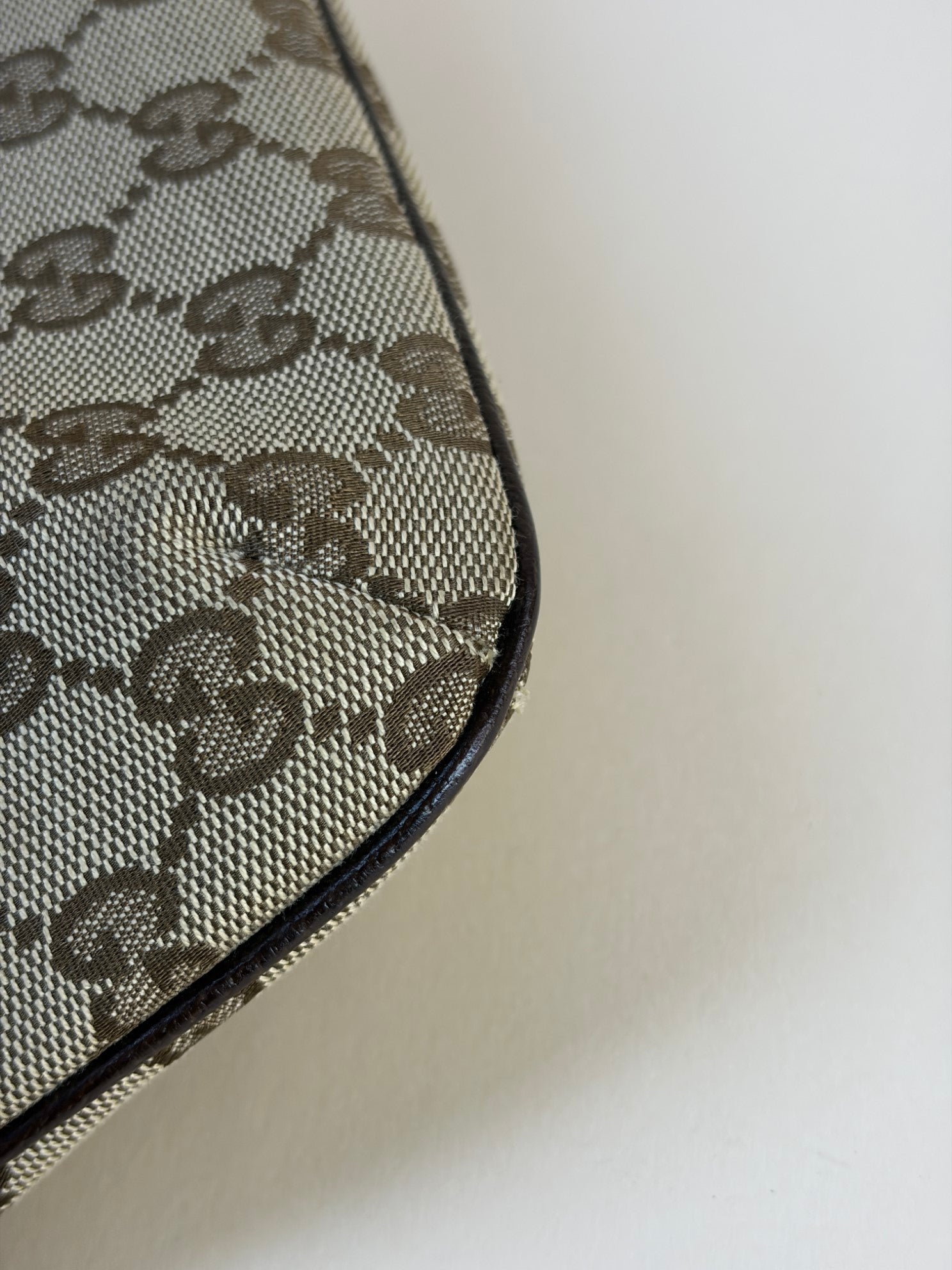Gucci Bicolor GG Monogram Boat Pouch Bag