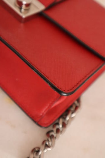 Prada Red Pattina Shoulder Bag