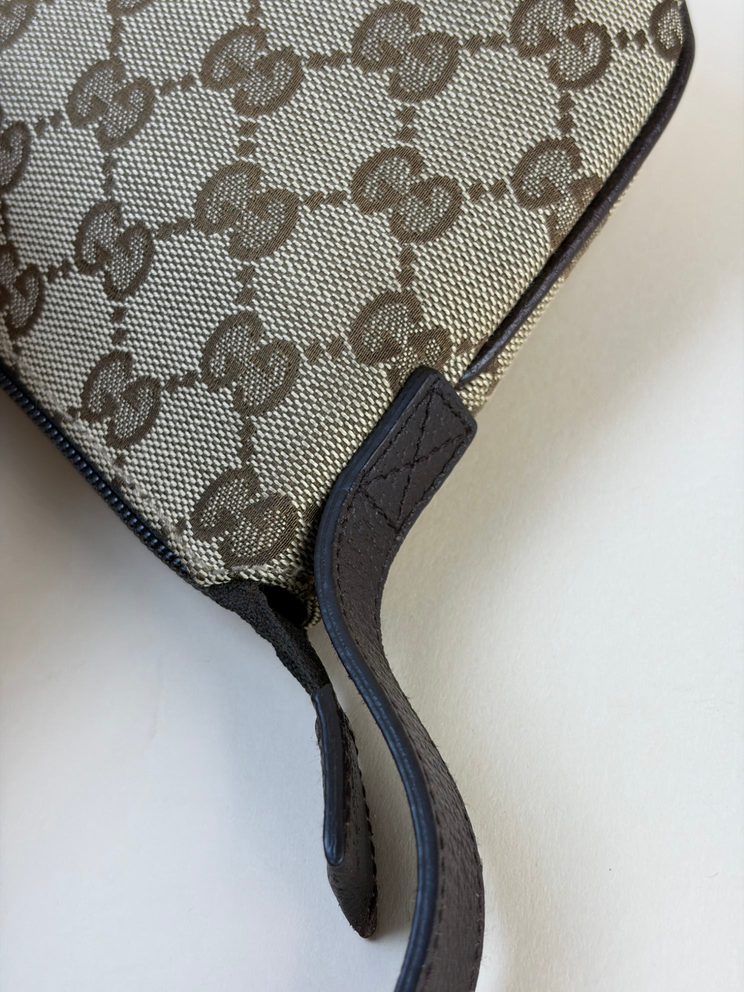Gucci Bicolor GG Monogram Boat Pouch Bag