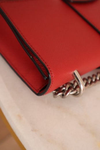 Prada Red Pattina Shoulder Bag