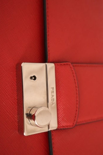 Prada Red Pattina Shoulder Bag