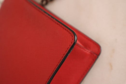 Prada Red Pattina Shoulder Bag