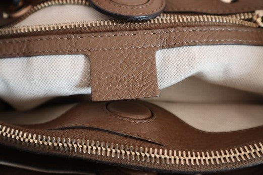 Gucci Brown Bamboo Shopper Tote Bag