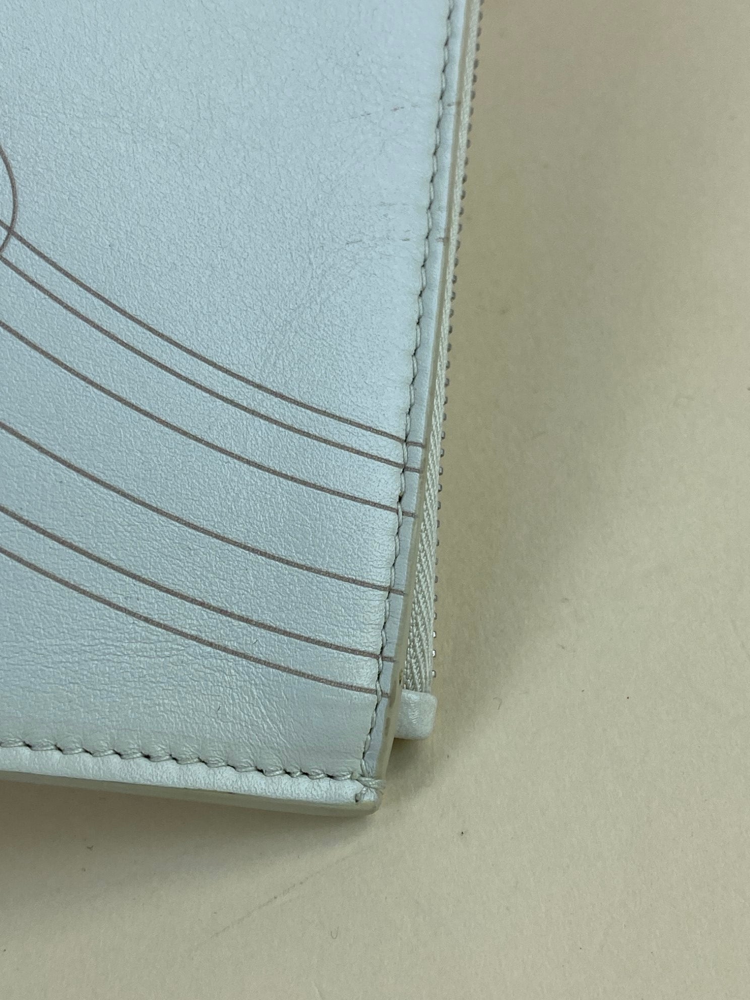 Dior off white leather clutch