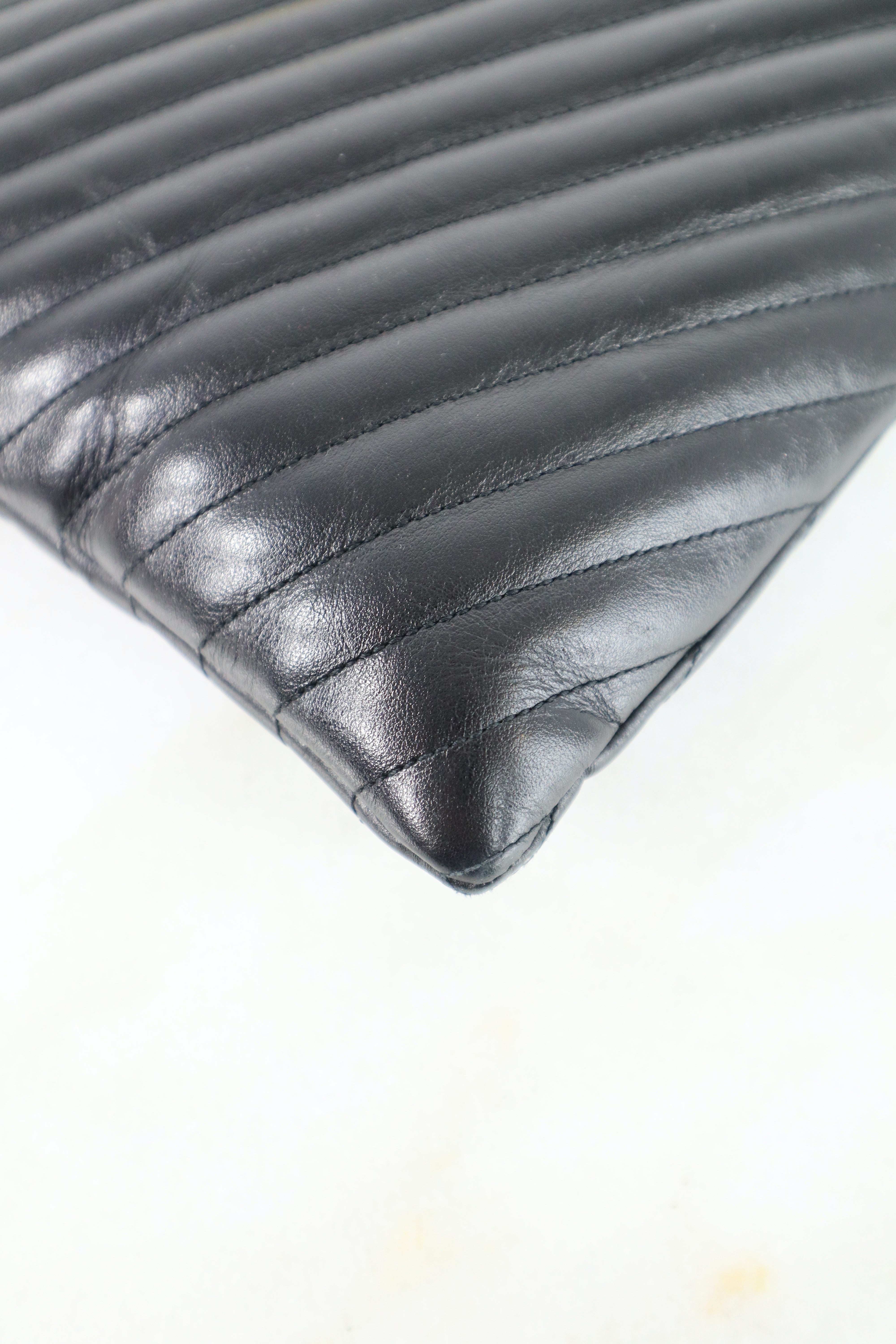 YSL Black Cassandre Classic Tablet Clutch