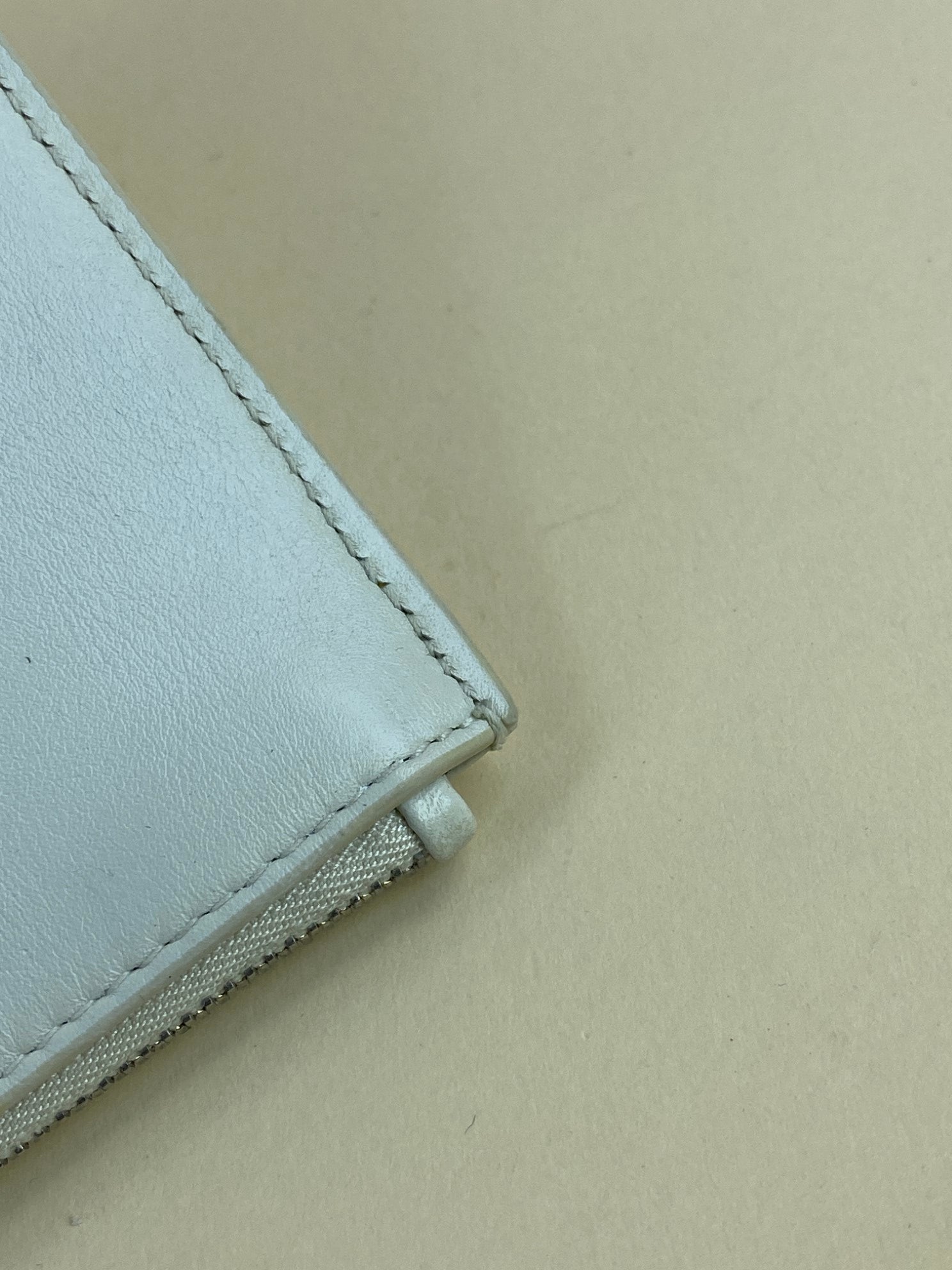 Dior off white leather clutch