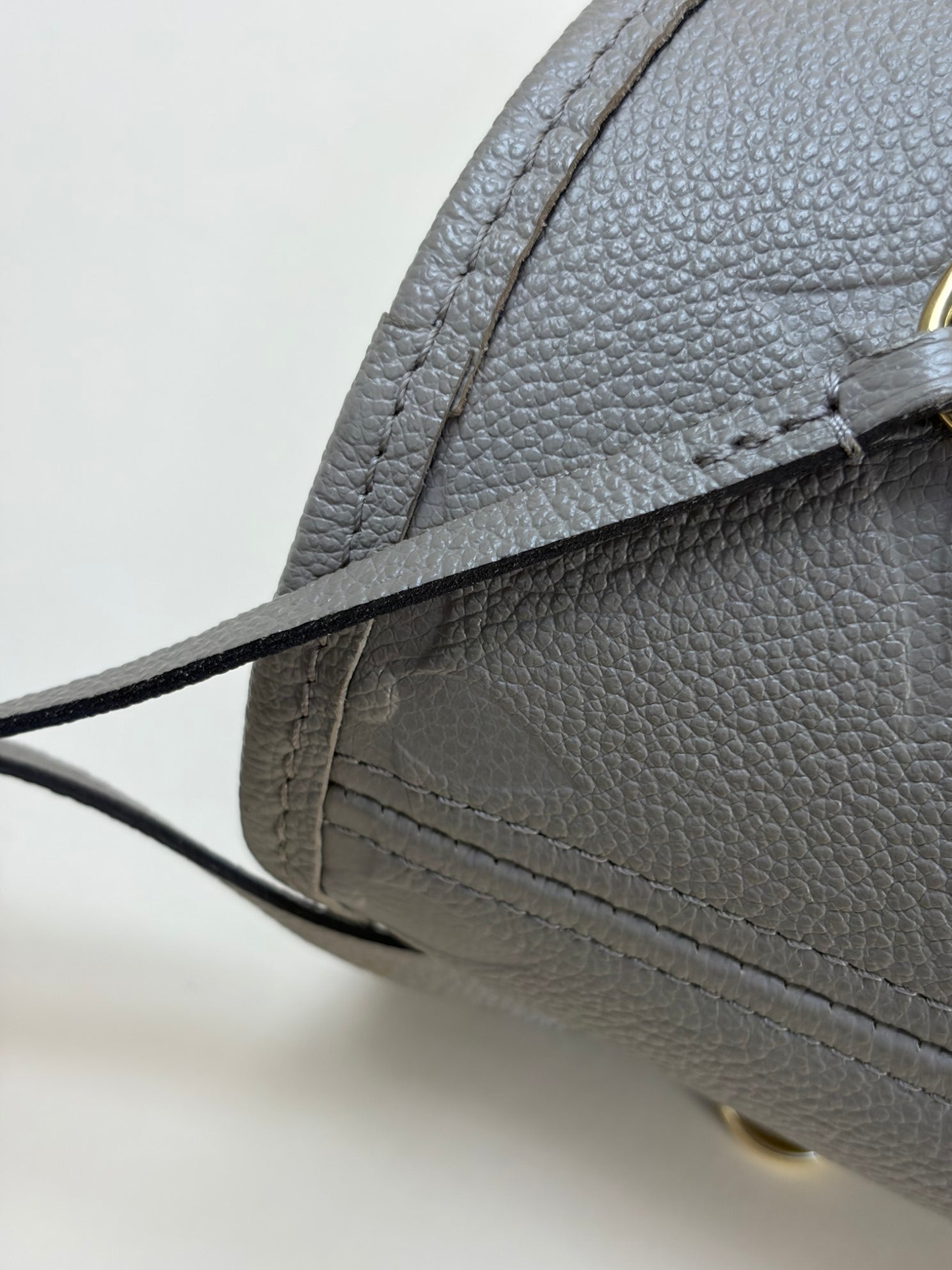 Louis Vuitton Turtledove Monogram Empreinte Neverfull MM Tote Bag with Pouch