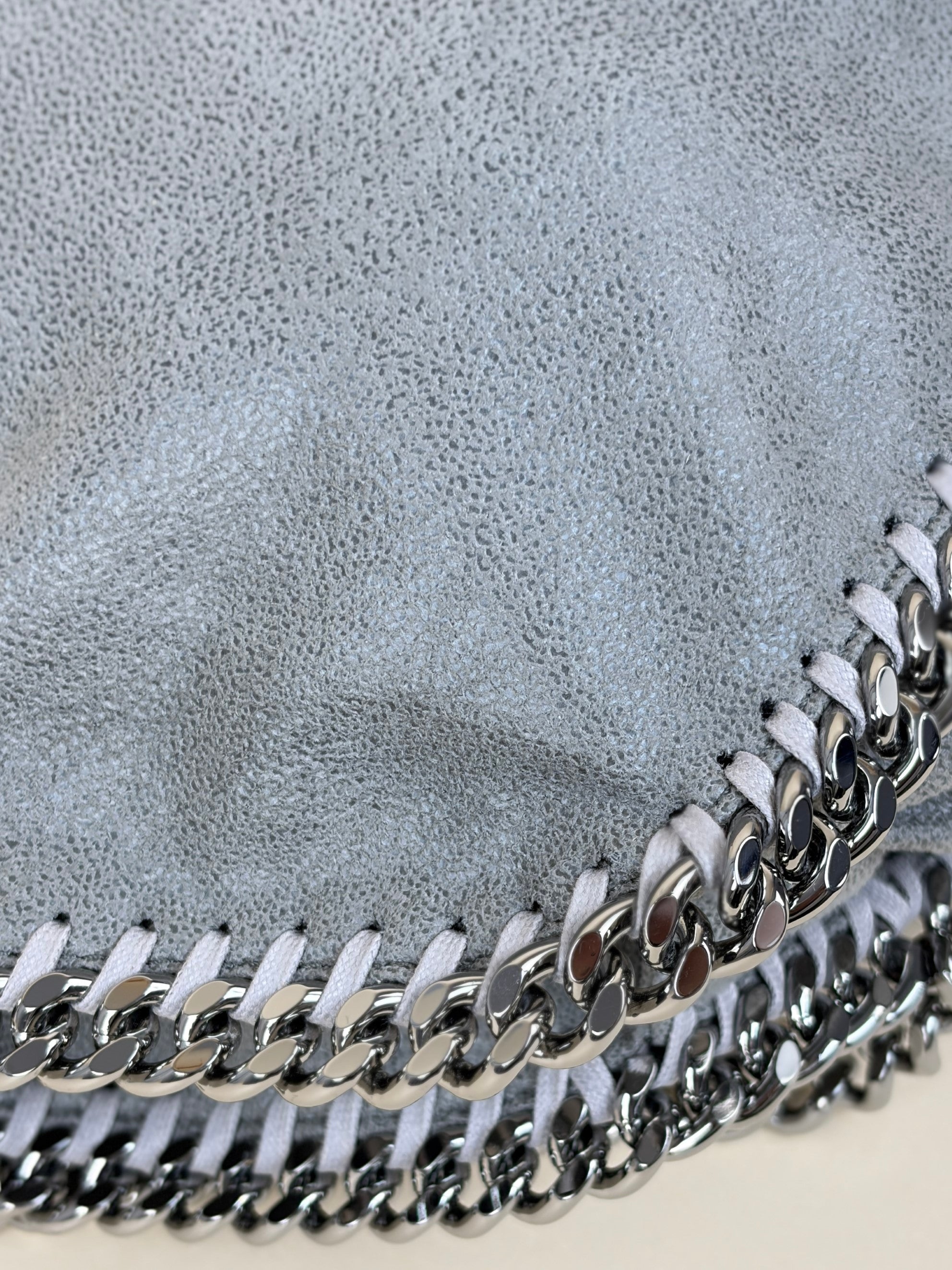 Stella Mccartney Grey Falabella Fold Over Tote Bag