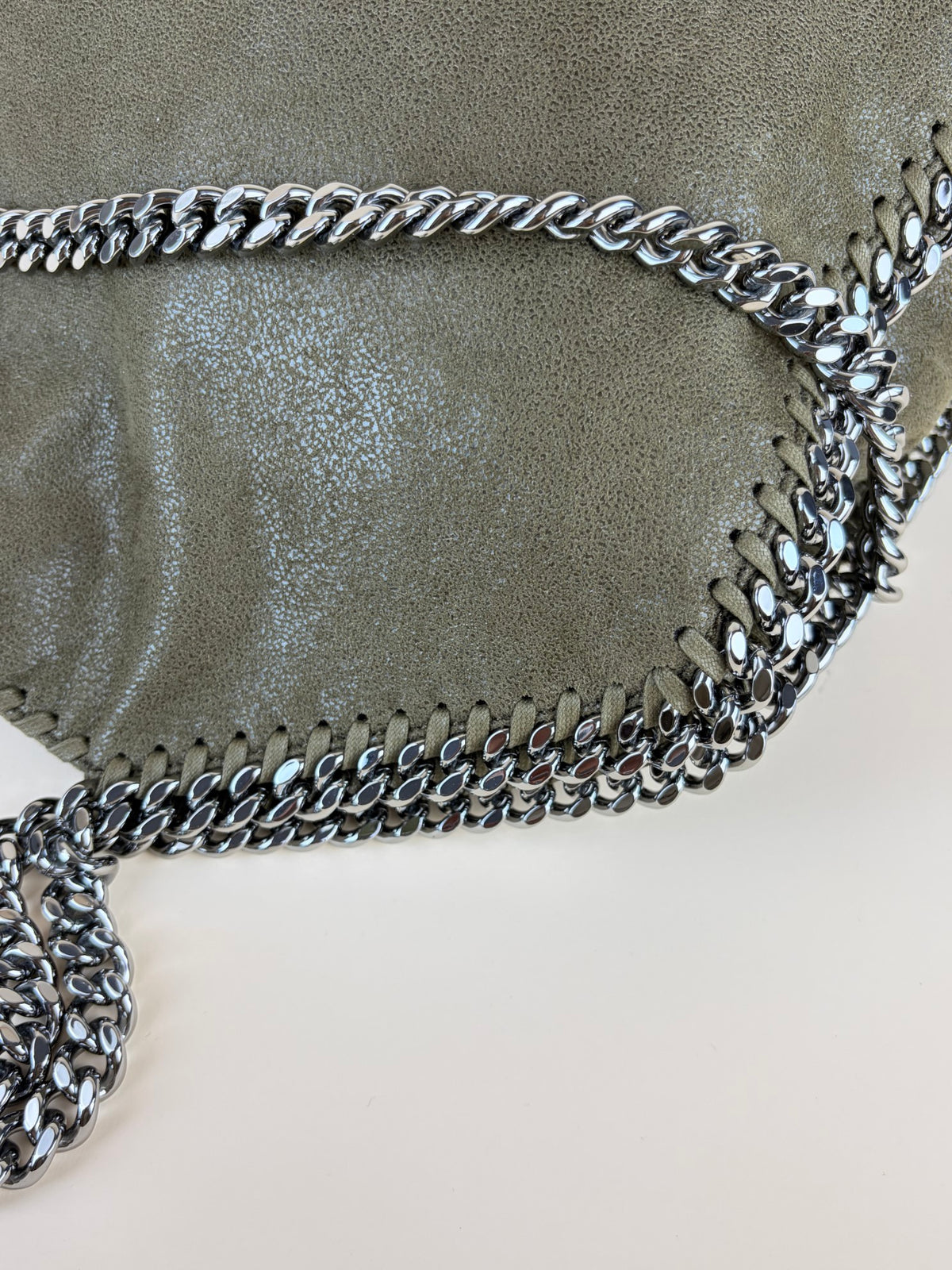 Stella McCartney black Falabella fold over silver Bag