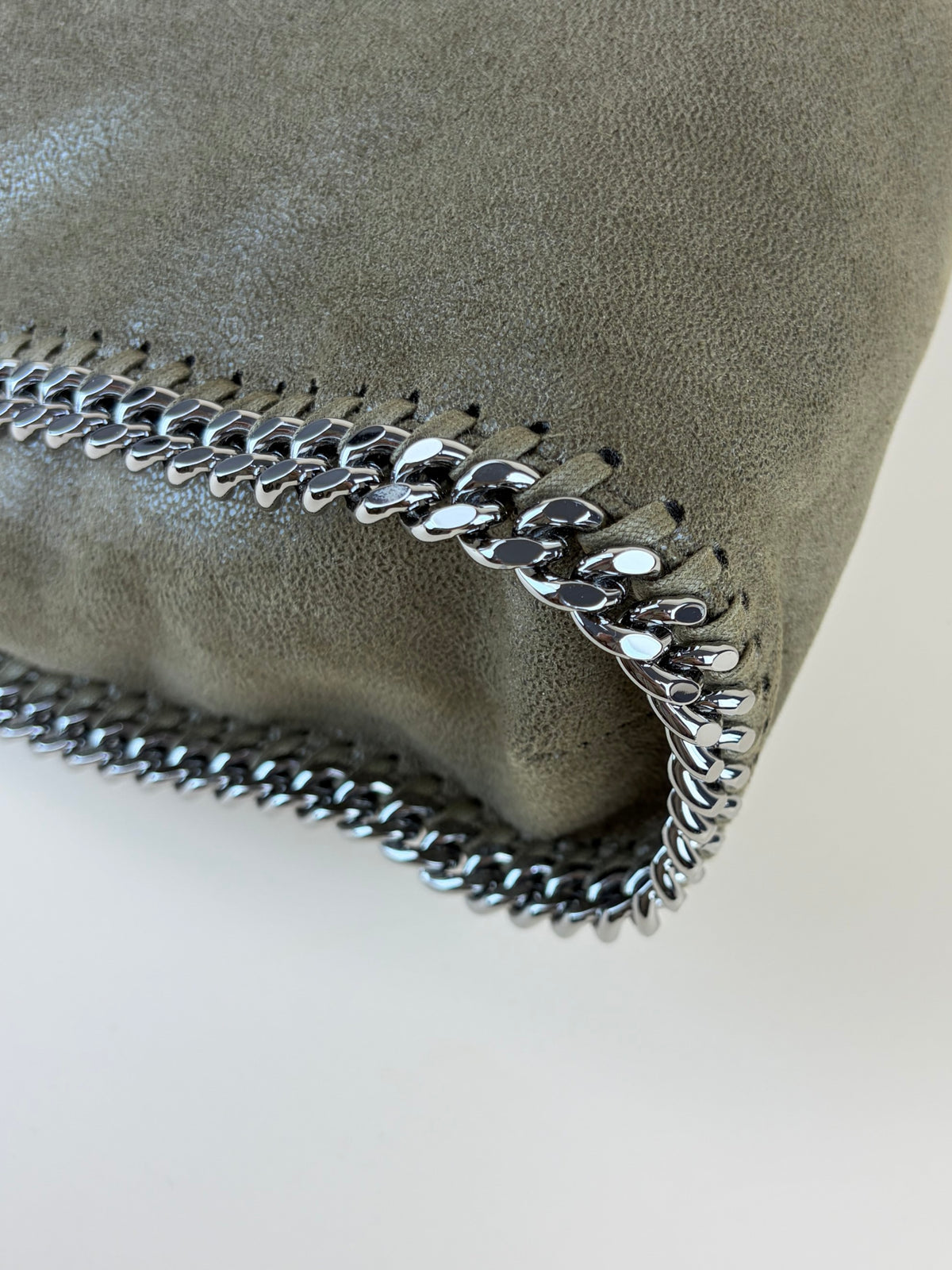 Stella McCartney black Falabella fold over silver Bag