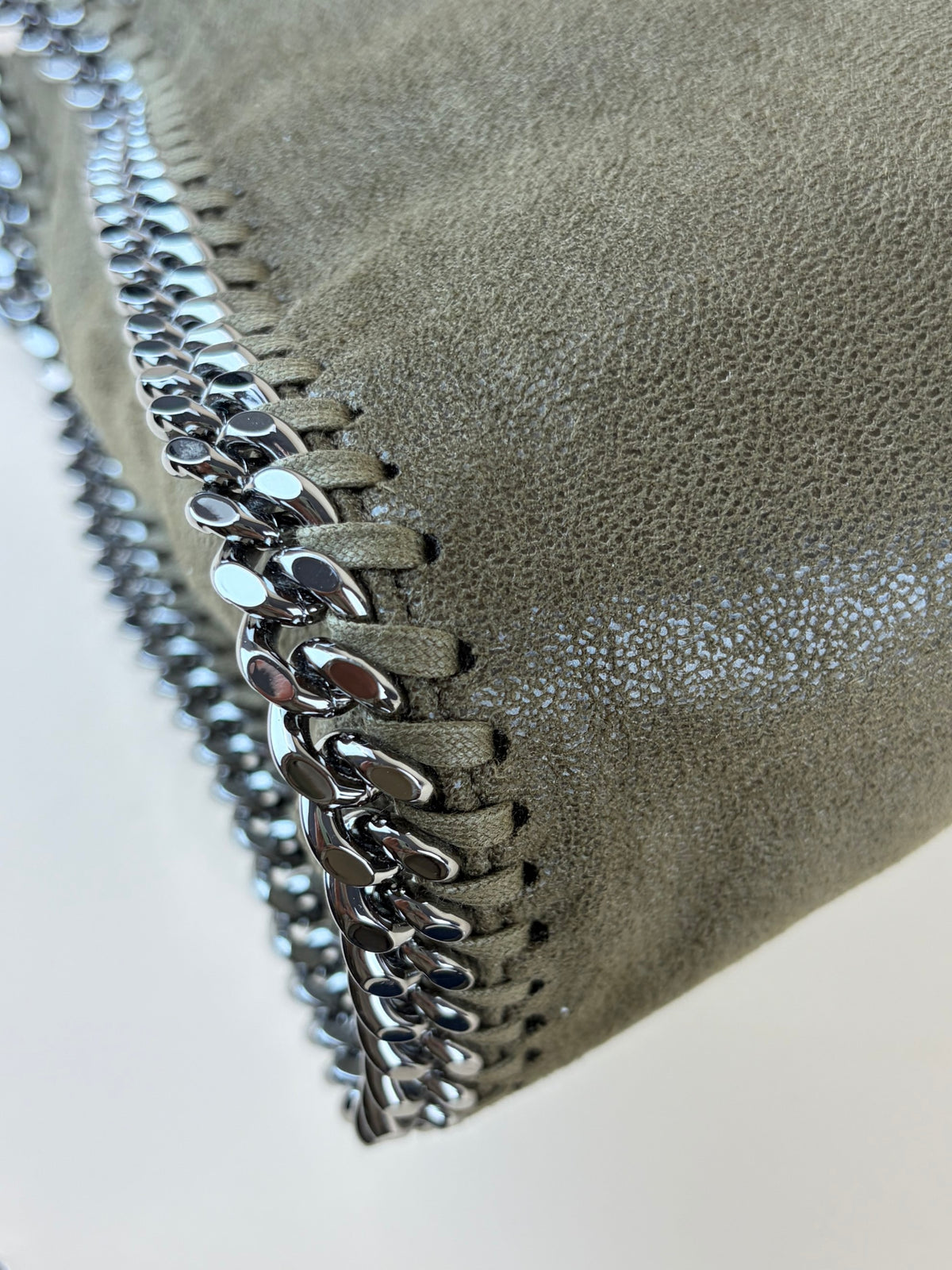 Stella McCartney black Falabella fold over silver Bag