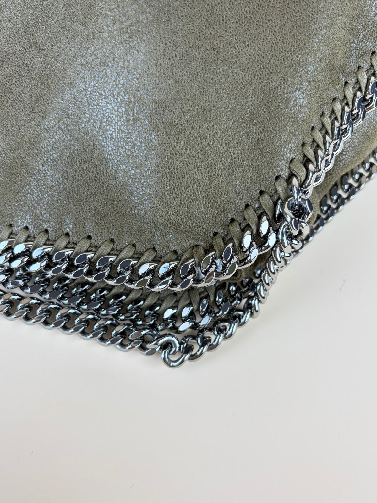 Stella McCartney black Falabella fold over silver Bag
