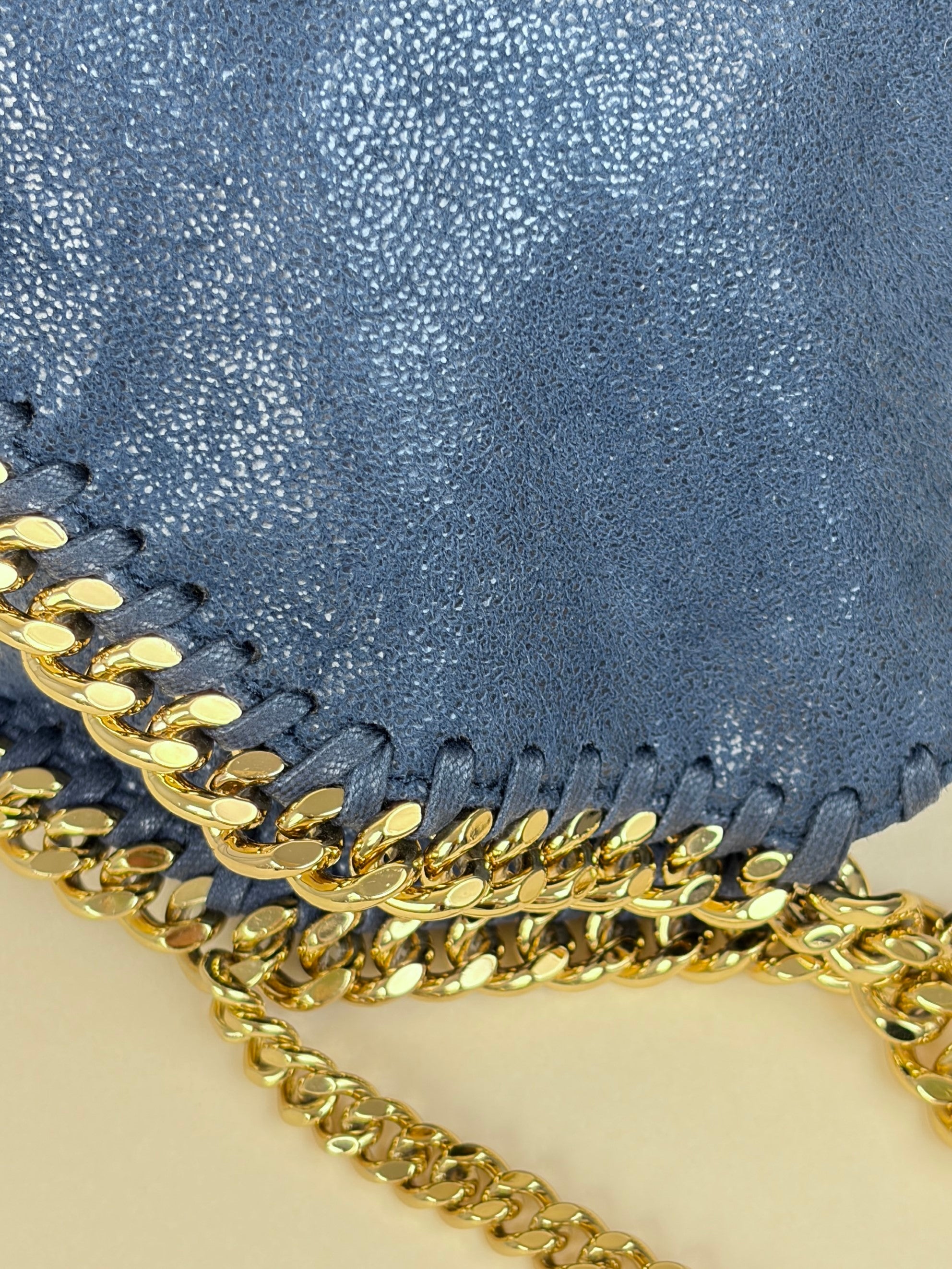 Stella Mccartney Dark Blue Mini Falabella Tote Bag