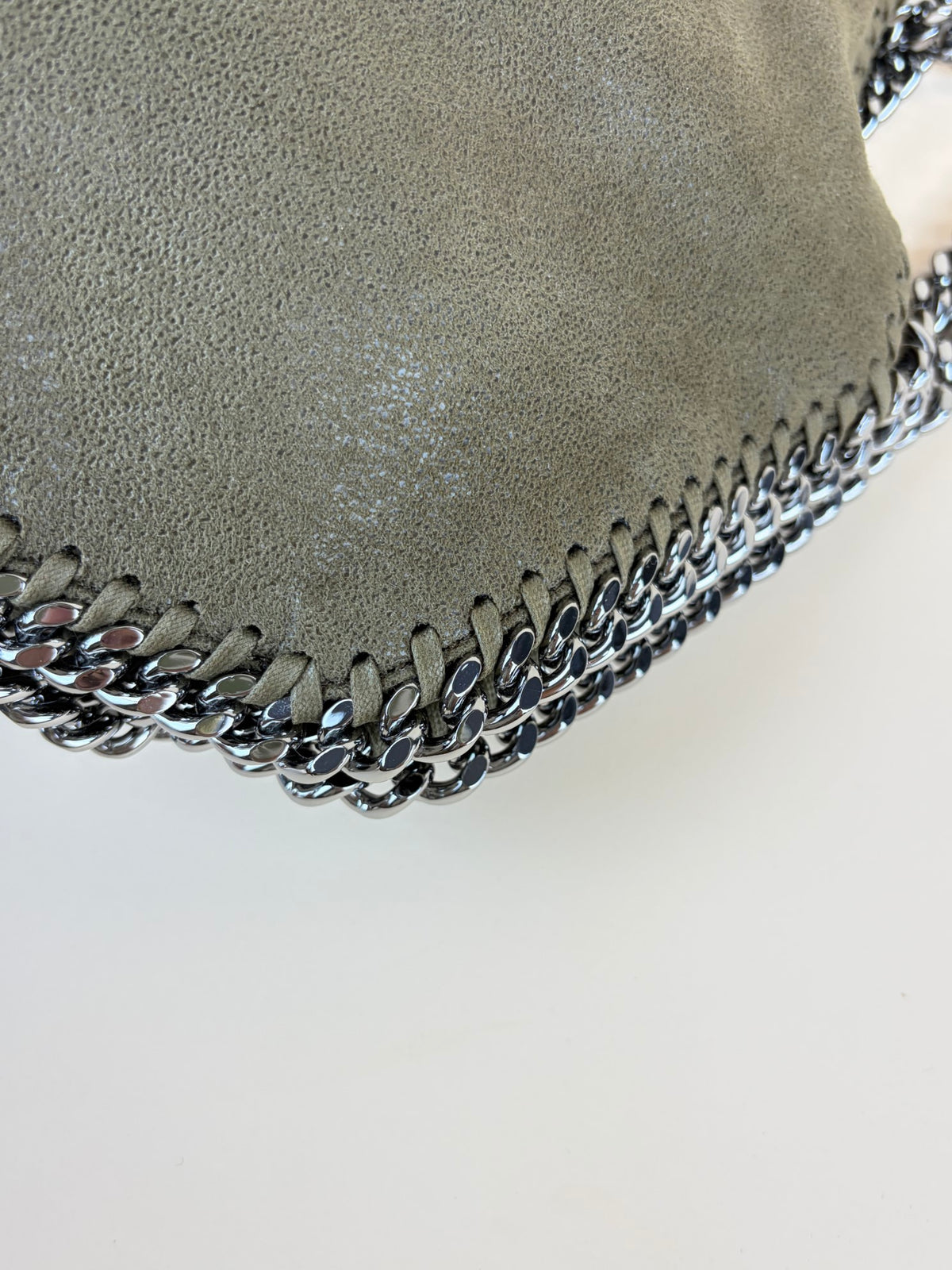Stella McCartney black Falabella fold over silver Bag