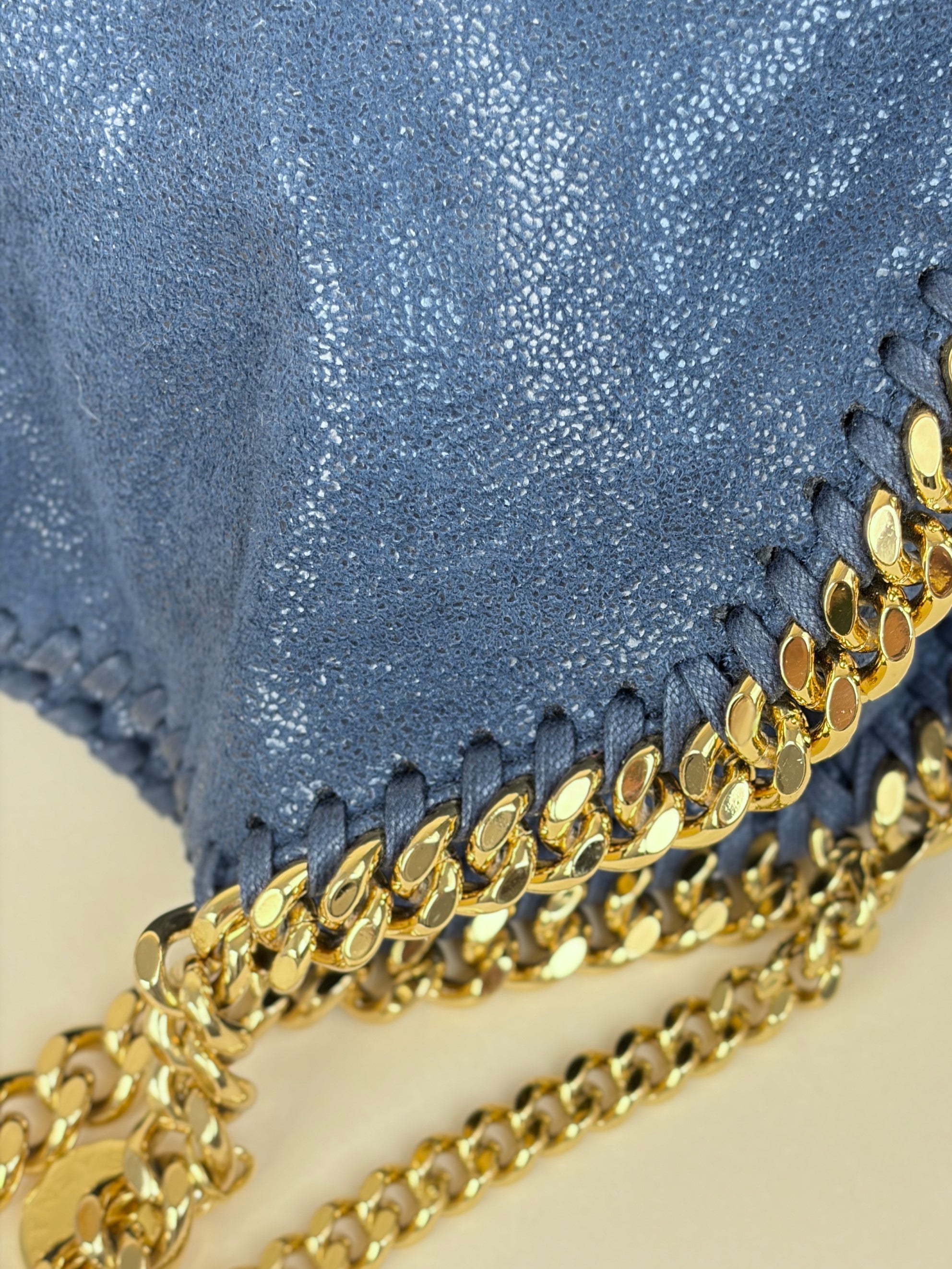 Stella Mccartney Dark Blue Mini Falabella Tote Bag