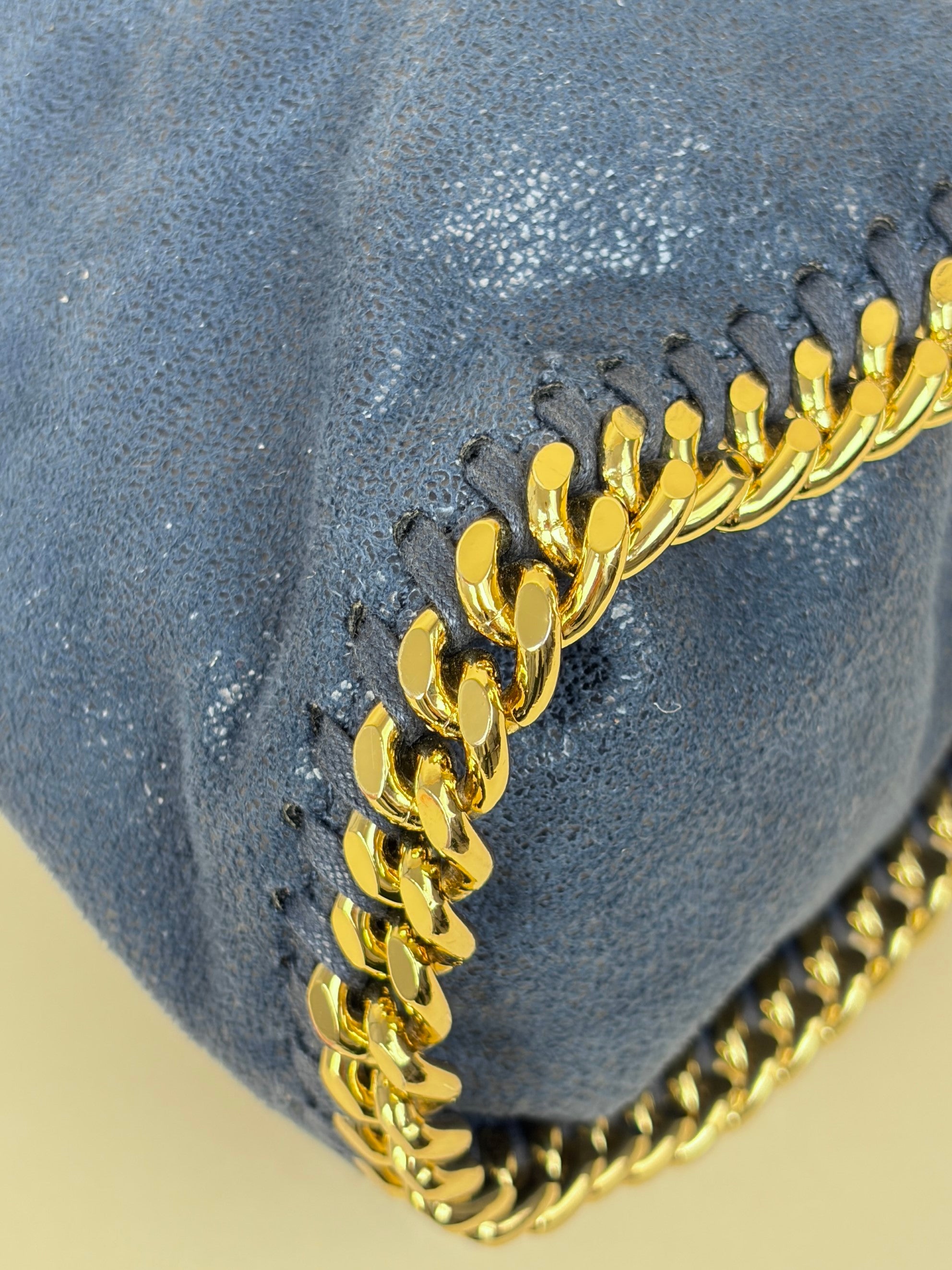 Stella Mccartney Dark Blue Mini Falabella Tote Bag