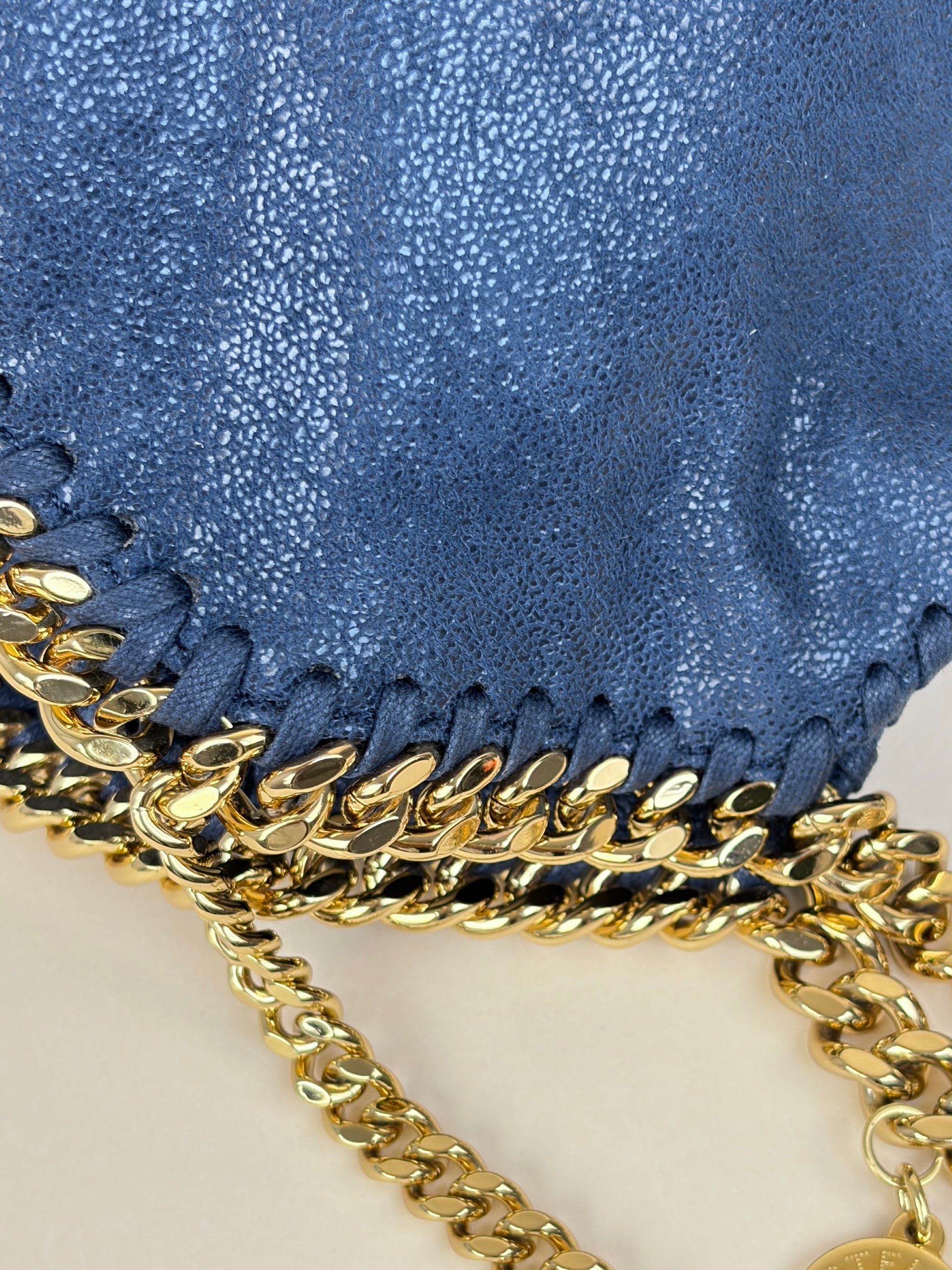 Stella Mccartney Dark Blue Mini Falabella Tote Bag