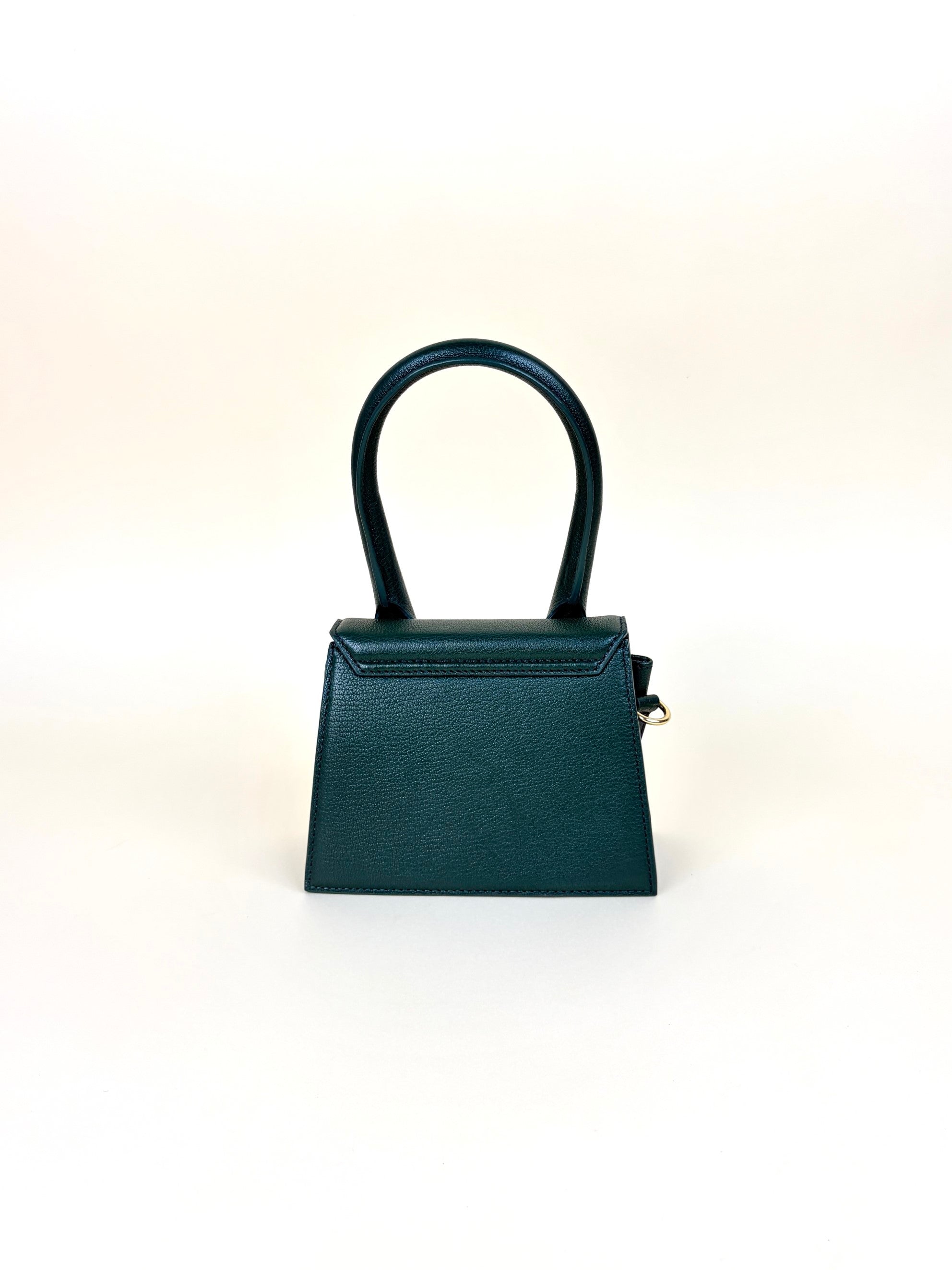 Jacquemus Dark Green Medium Le Chiquito Grand Hand Bag