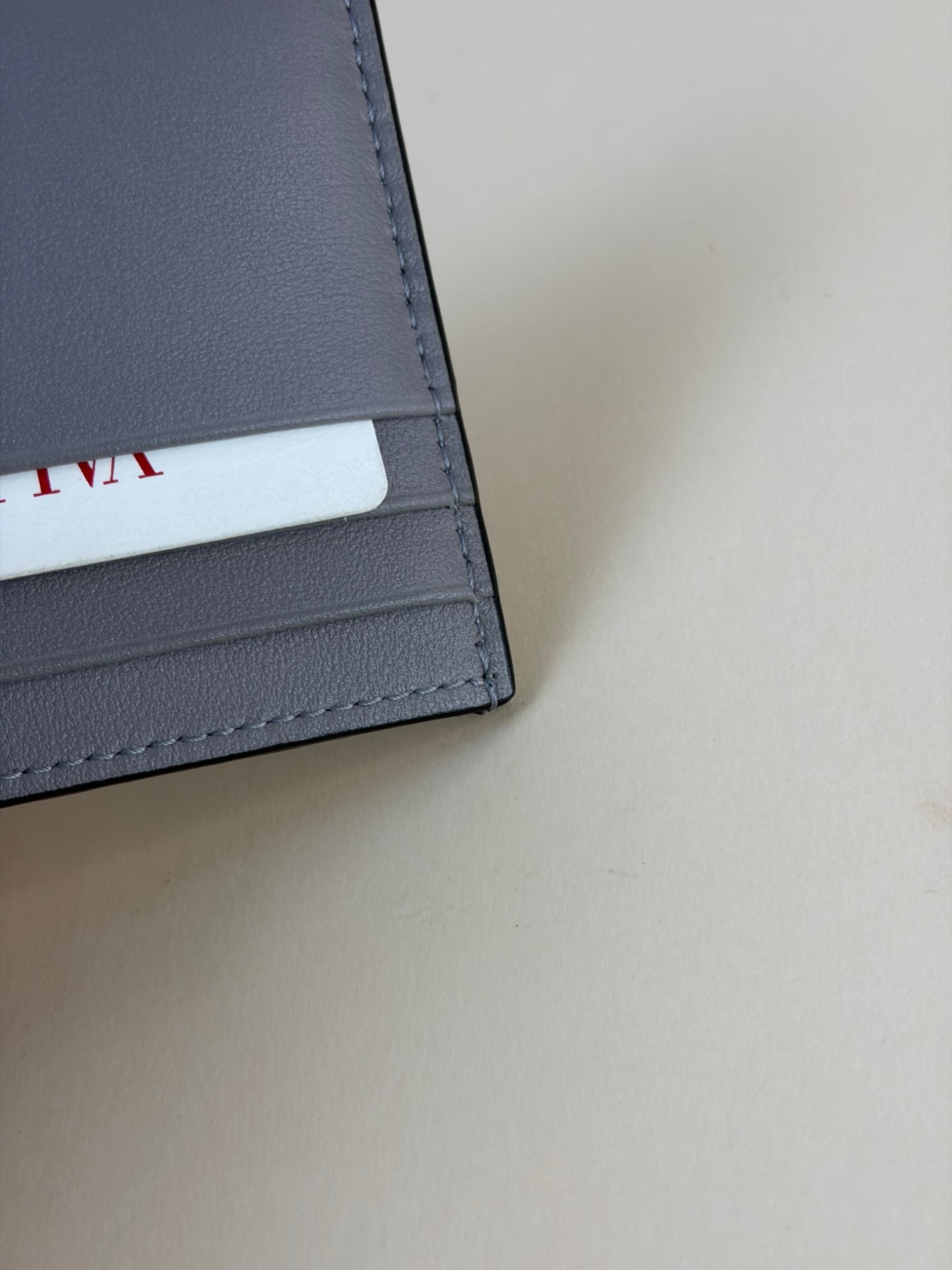 Valentino Grey Vlogo Signature Card Holder