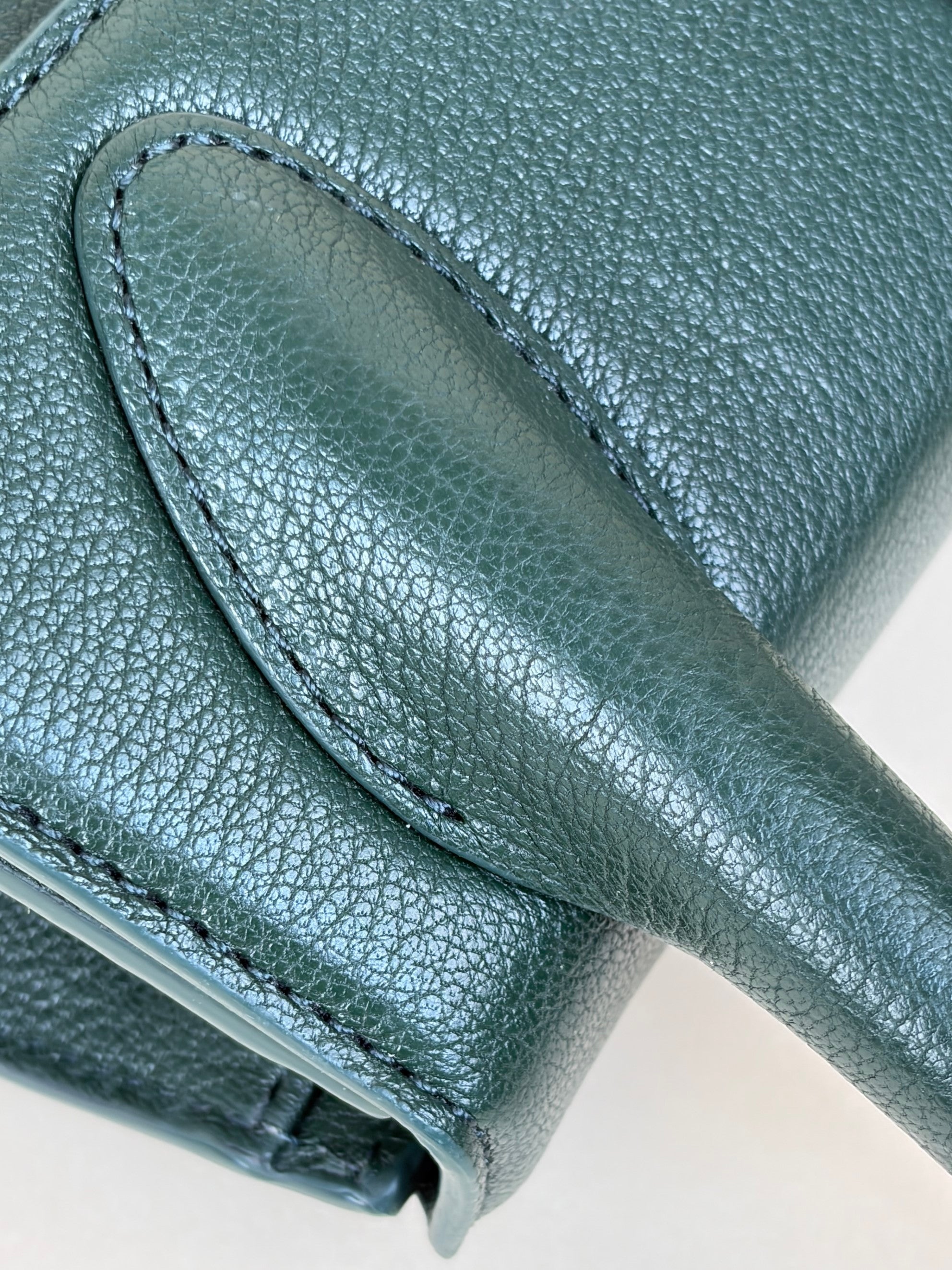 Jacquemus Dark Green Medium Le Chiquito Grand Hand Bag