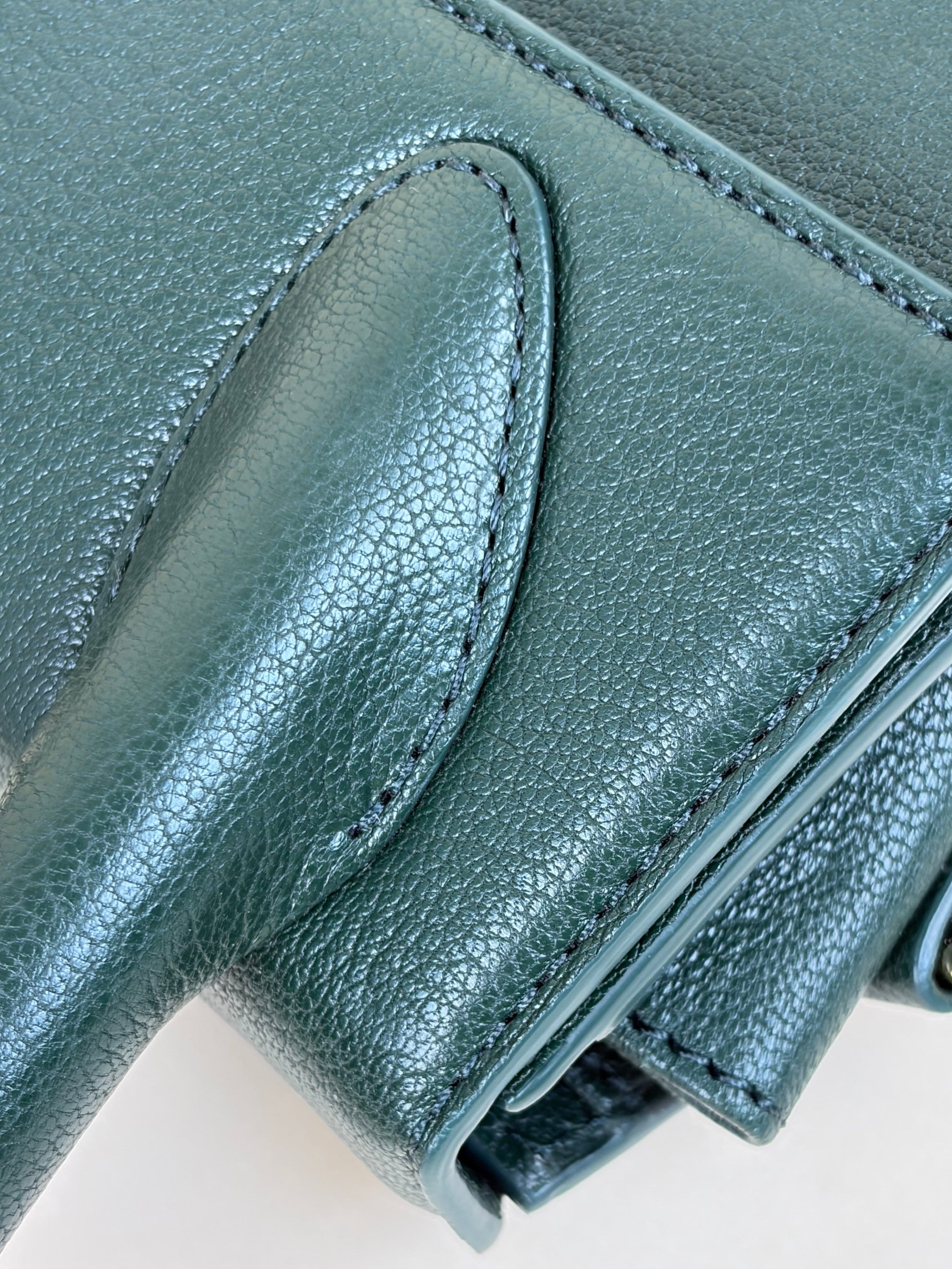 Jacquemus Dark Green Medium Le Chiquito Grand Hand Bag